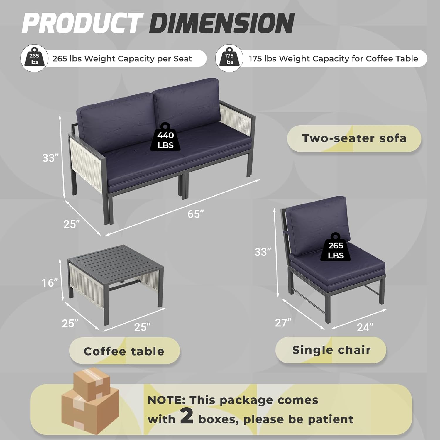 AECOJOY 16573DBU-2-LS02 Patio-Conversation-Sets - View #4