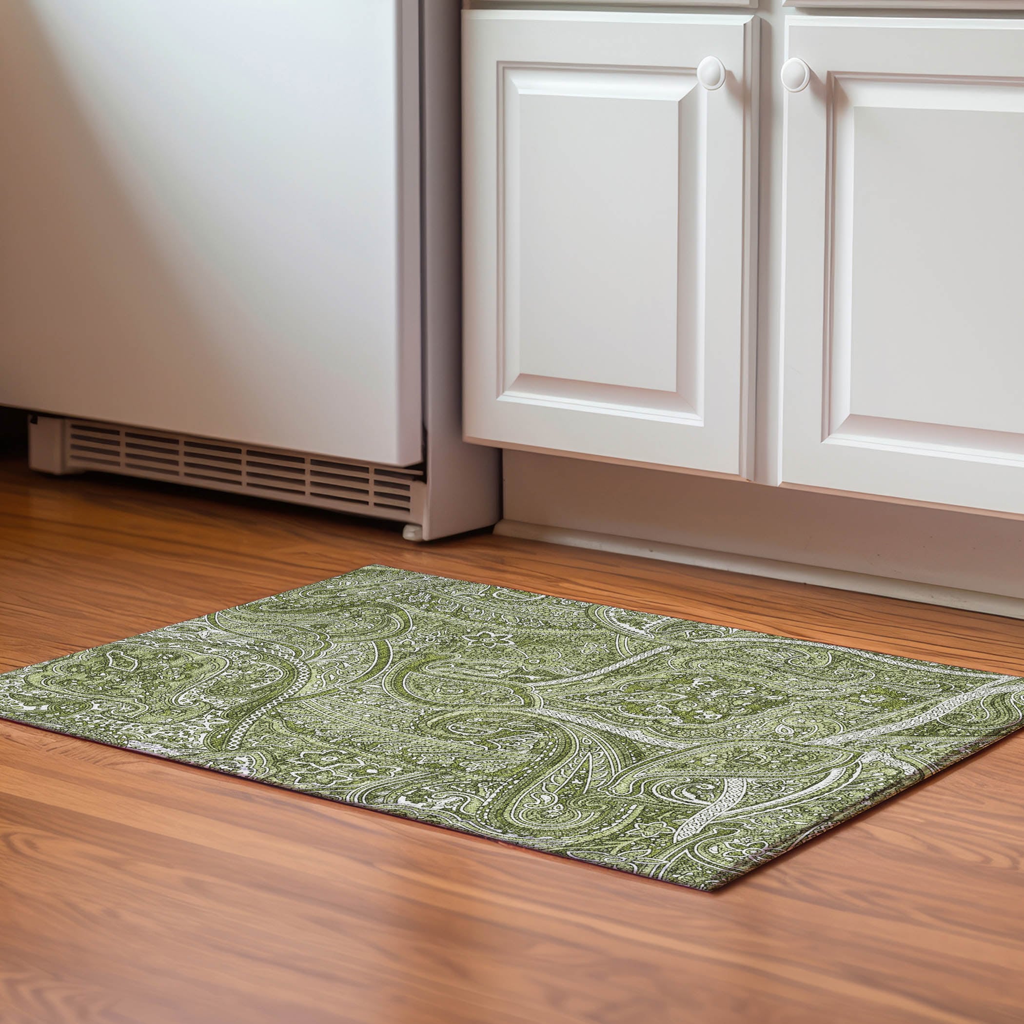 Addison Rugs AMF623GE20X30 Mayfield AMF623GE 2 x 3 (ft) Loomed Polyester Green Rectangular Indoor Geometric Machine washable Area rug