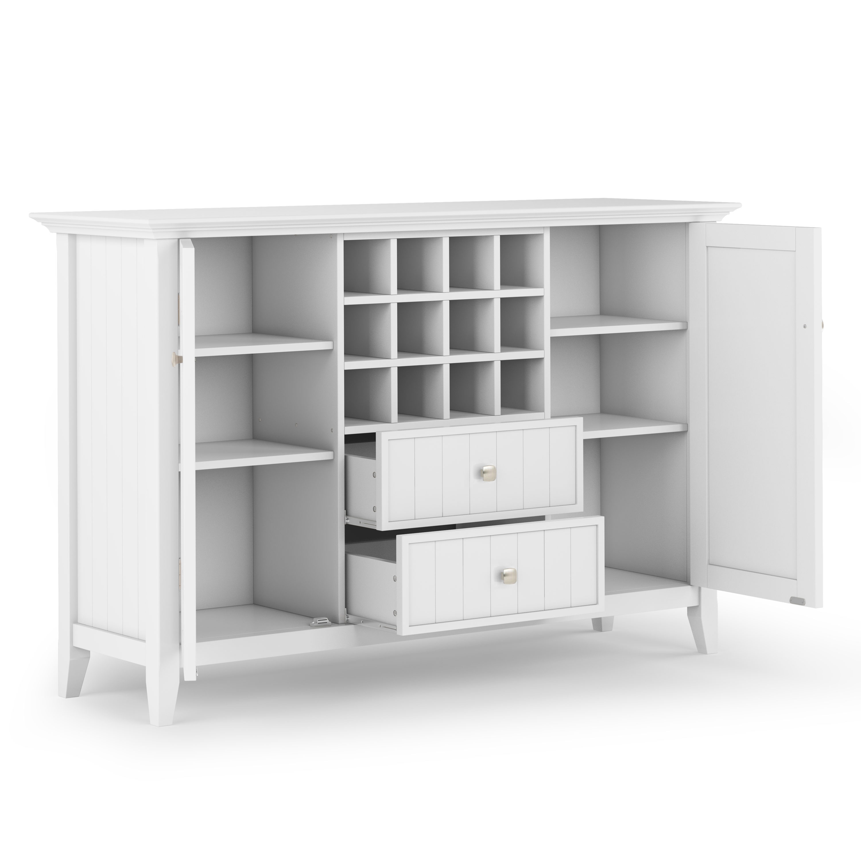Simpli Home AXCBED-04-WH Dining-Kitchen-Storarge - View #3