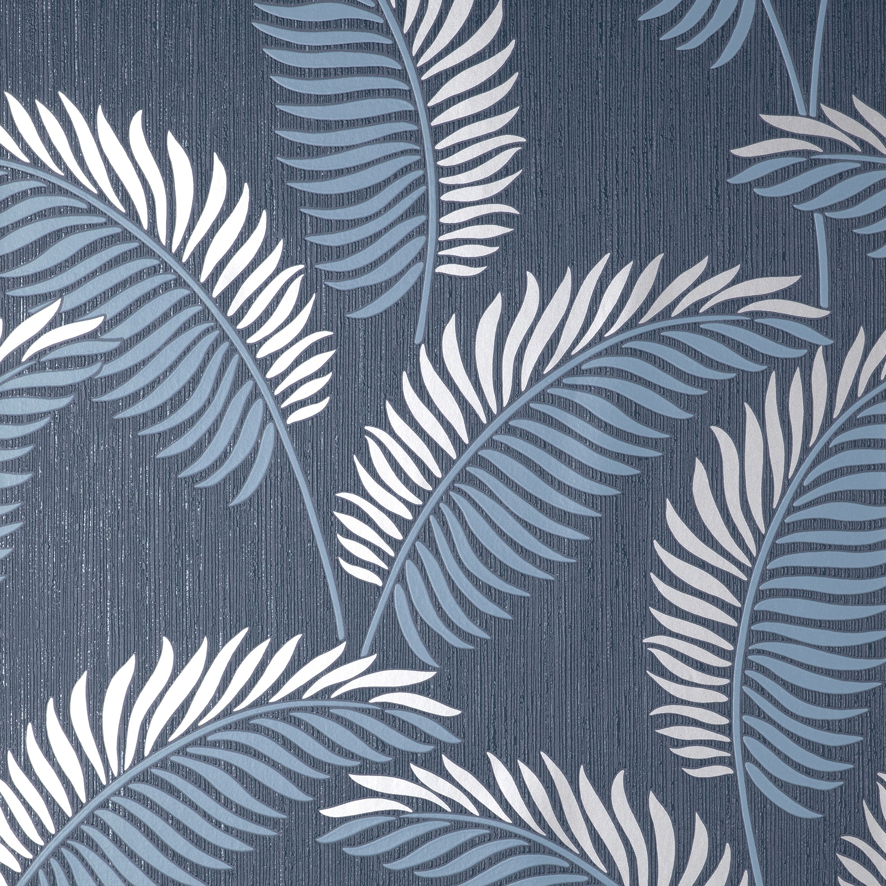 Advantage 4157-42841 56.4-sq ft Blue Paper Textured Ivy/Vines 3D Unpasted Wallpaper