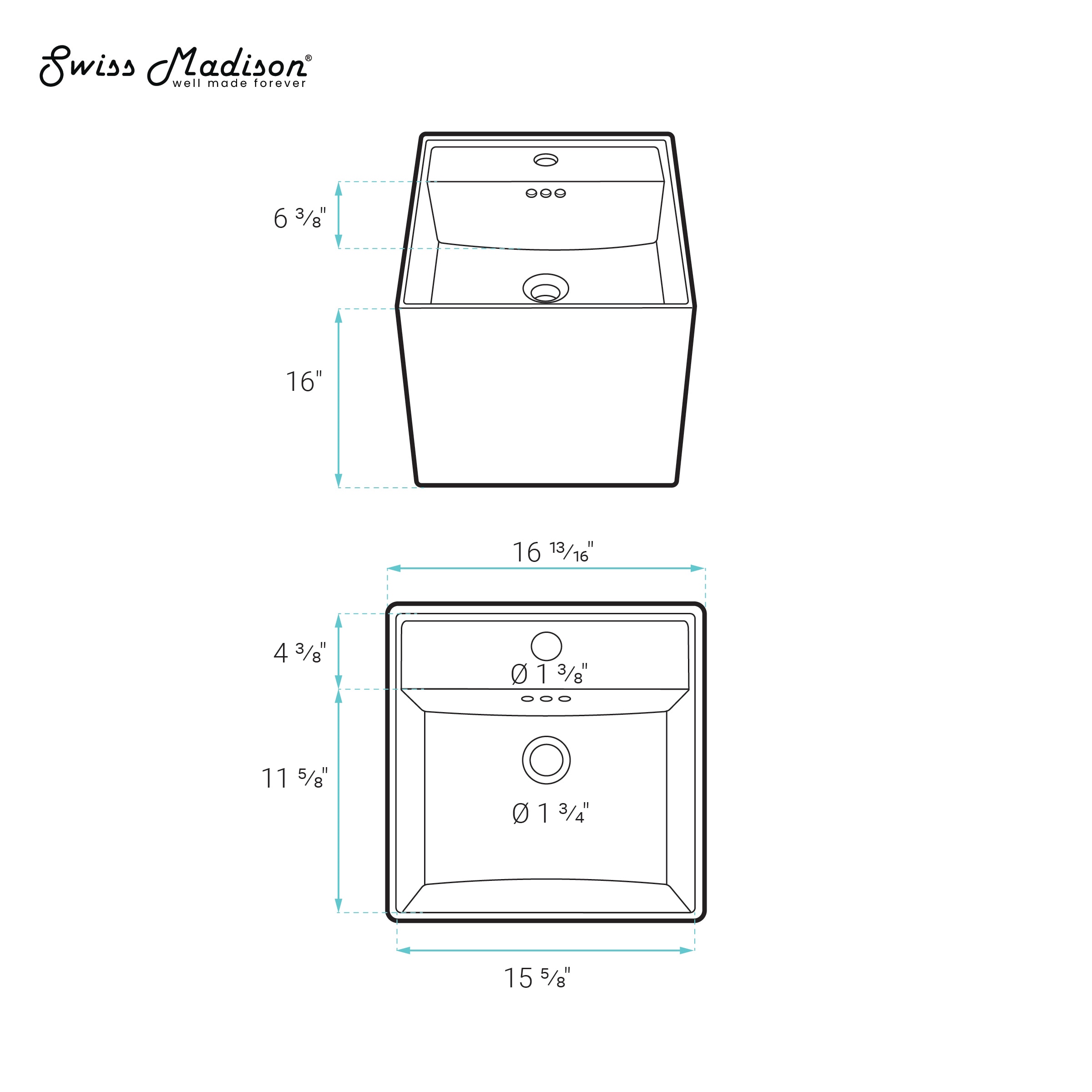 Swiss Madison SM-25-WSSTR03WH Bath-Sink - View #6