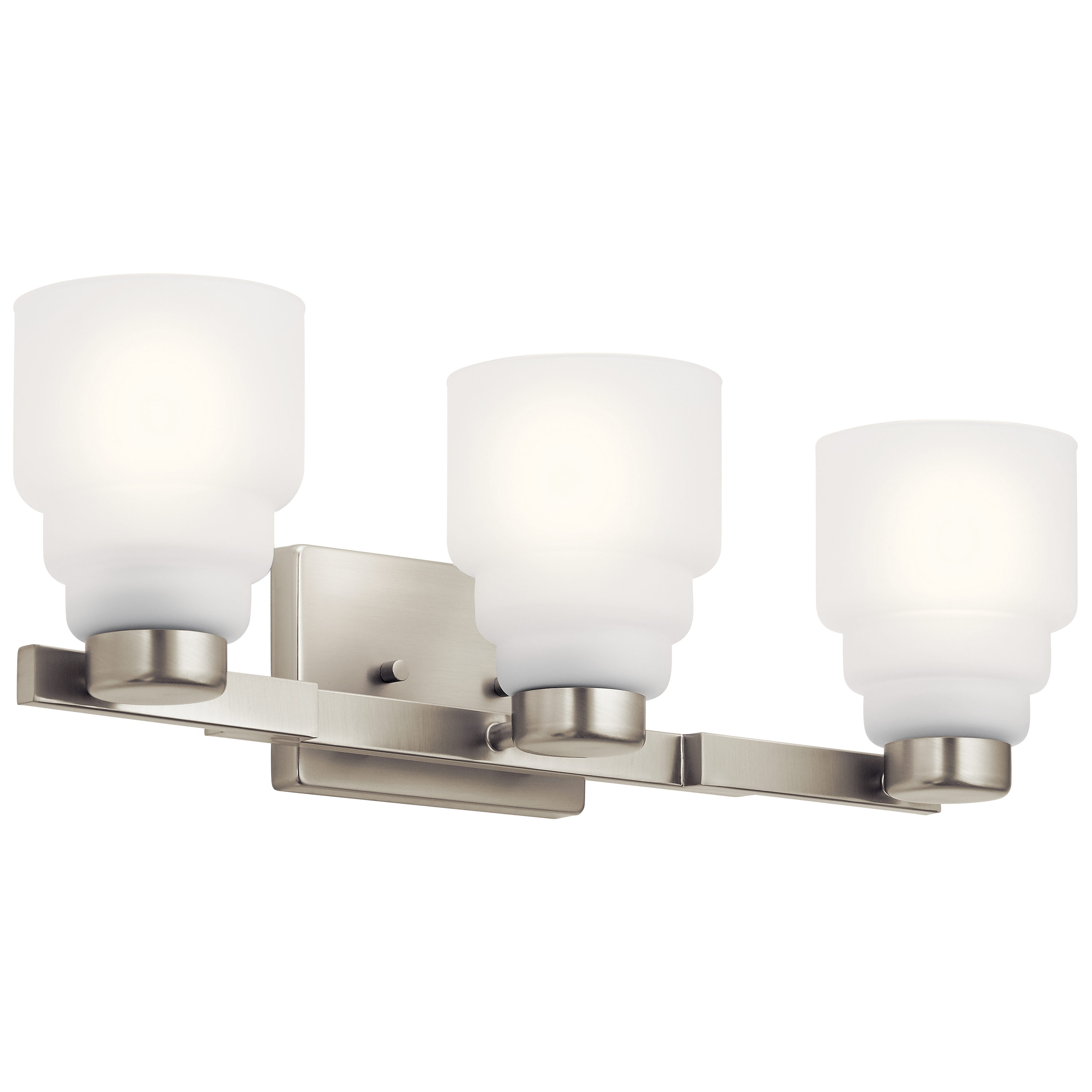 Kichler 55012NI Vionnet 24-in 3-Light Brushed Nickel Transitional Vanity Light