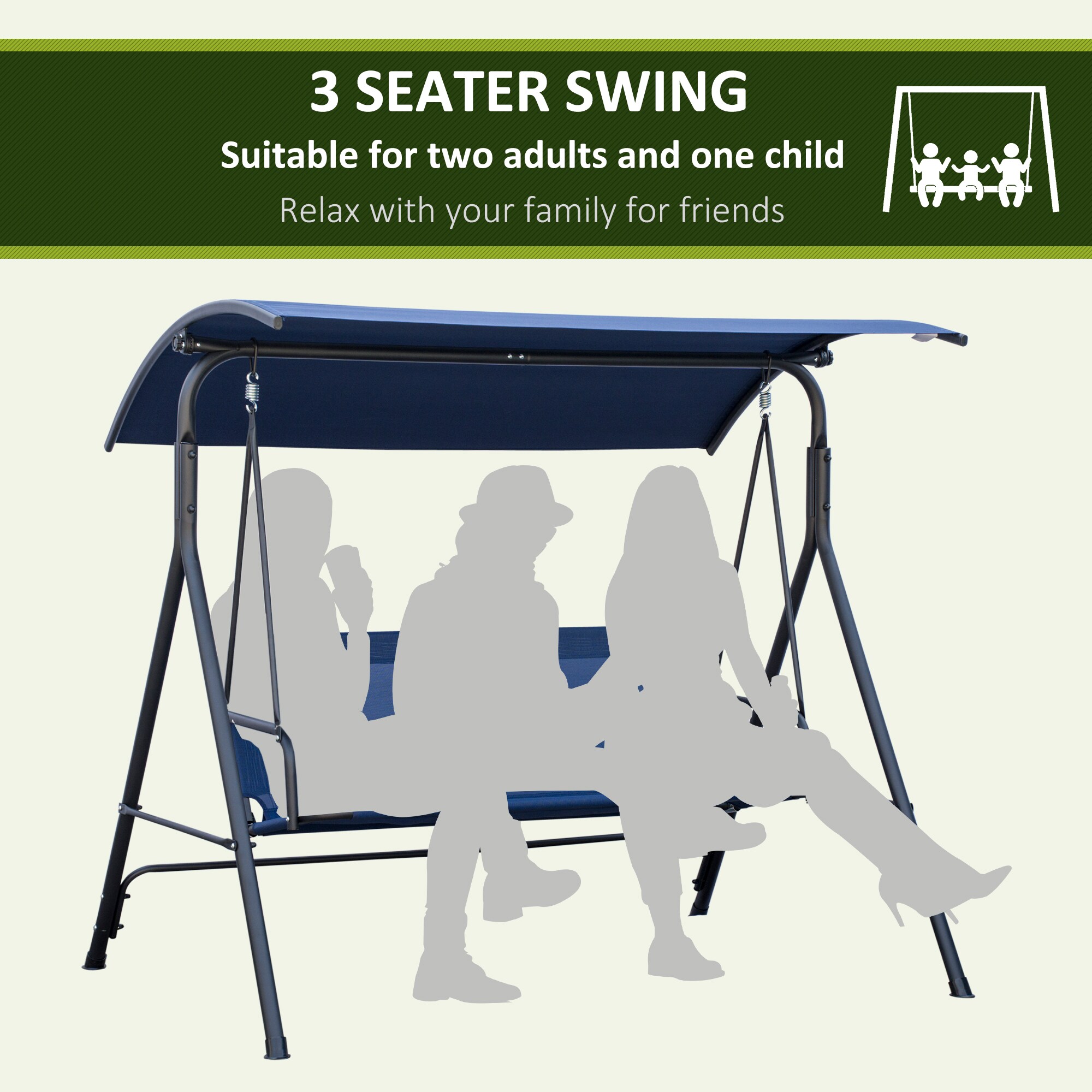 Outsunny 84A-054V03DB Swing-Gliders - View #6