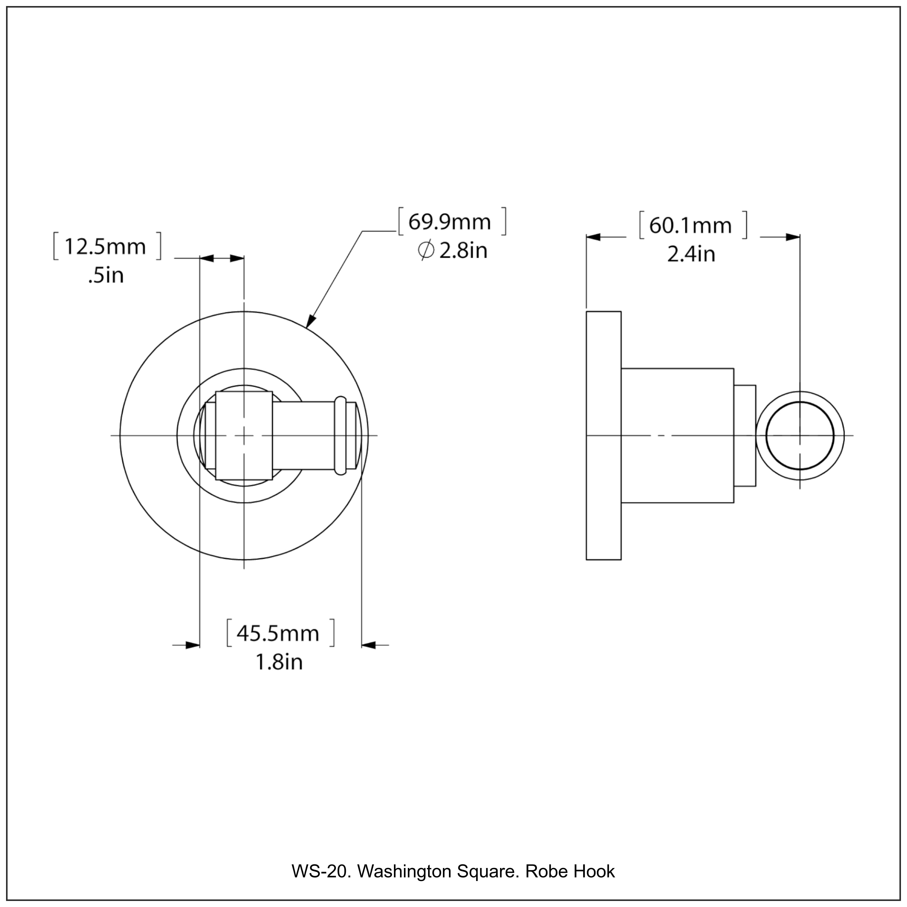 Allied Brass WS-20-PC Robe-Hooks - View #3