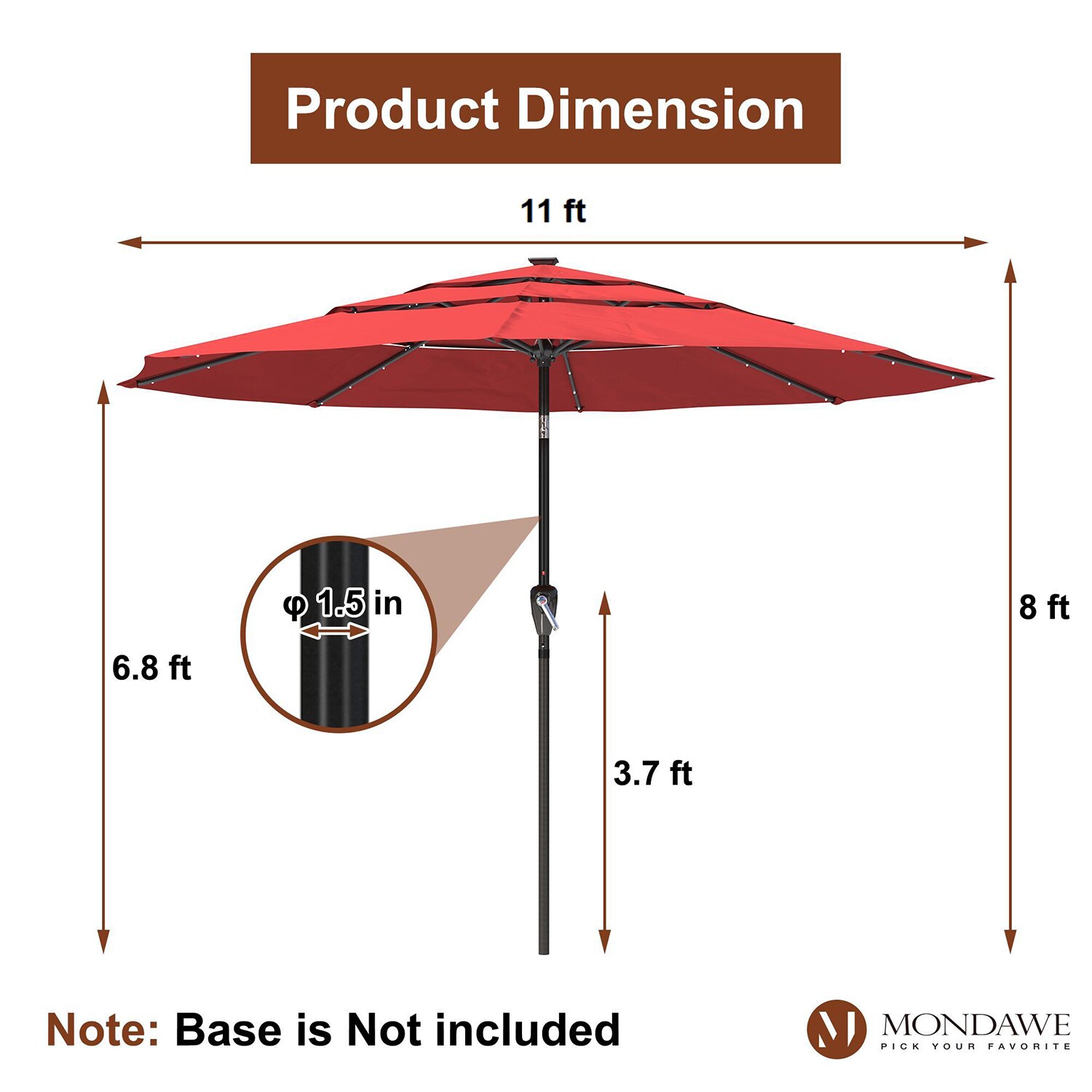 Mondawe 21WF421RD-ED Umbrellas-2 - View #8