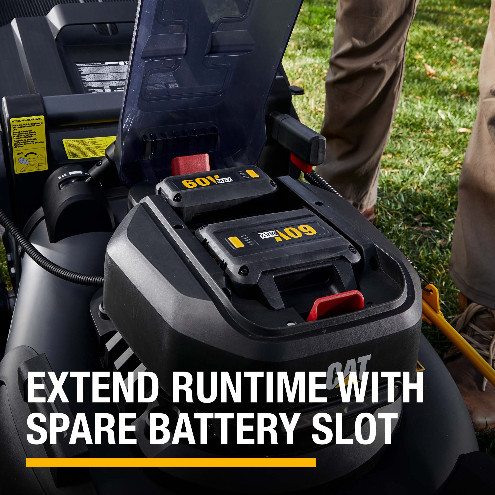 CAT 60-volt 21-in Cordless Self-propelled (Battery and Charger Not  Included) in the Cordless Electric Push Lawn Mowers department at