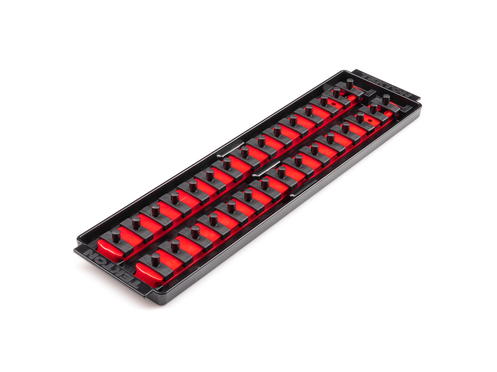 TEKTON OST02130 Plastic Socket storage - 1/4 in drive x 13 inch socket rails with 30 clips
