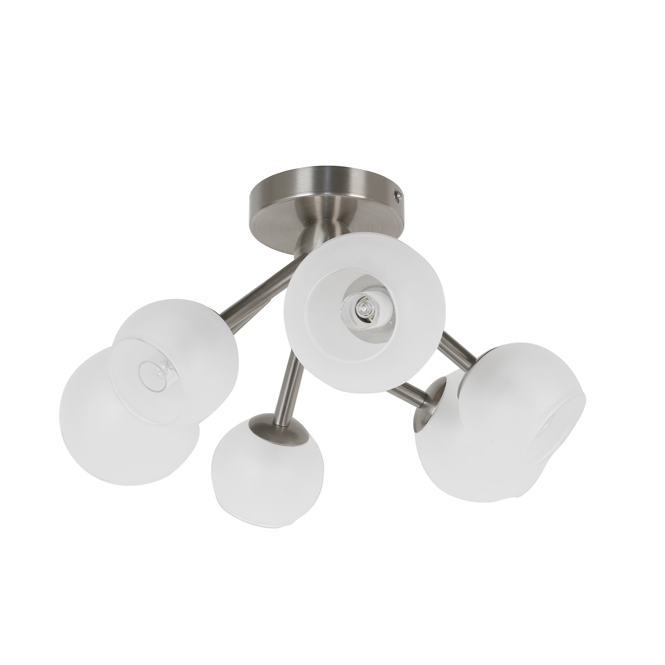 Dainolite TWD-166SF-SC Tanglewood 6 -Light 17-in Satin Nickel Semi Flush Mount Light
