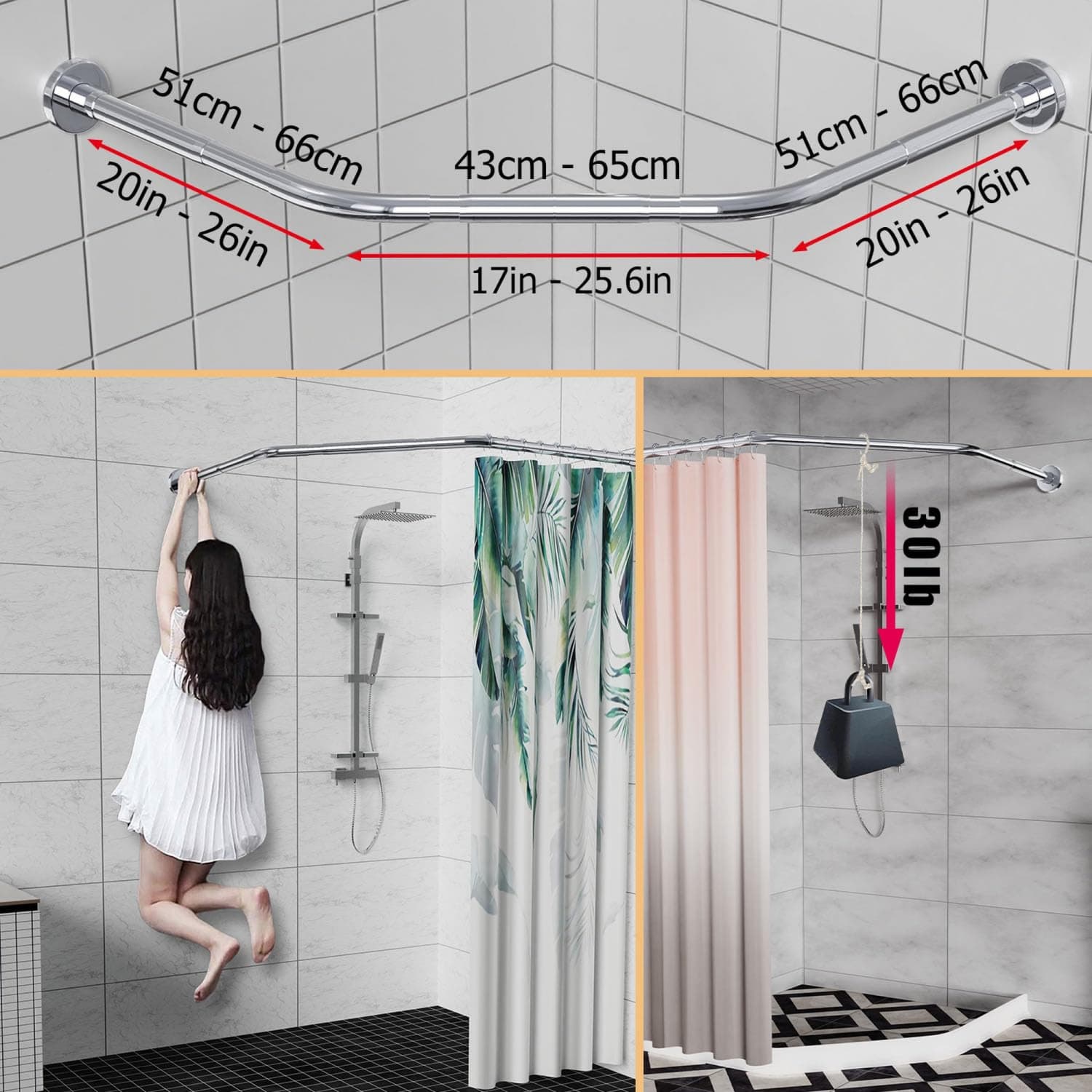 Angel Sar L2ZQYA825BSR15 Shower-Rods - View #3