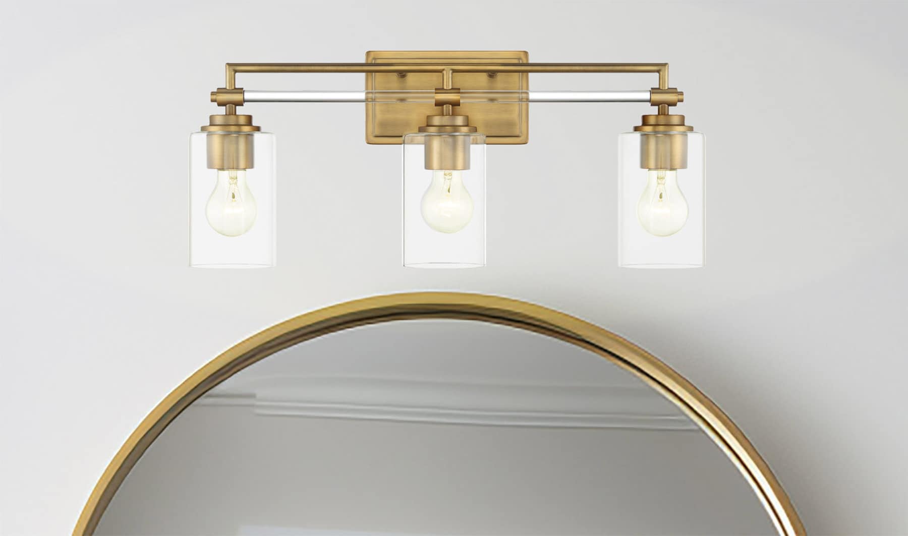 Minka Lavery 2643-575 Binsly 24-in 3 -Light Satin Brass Modern/contemporary Vanity light bar