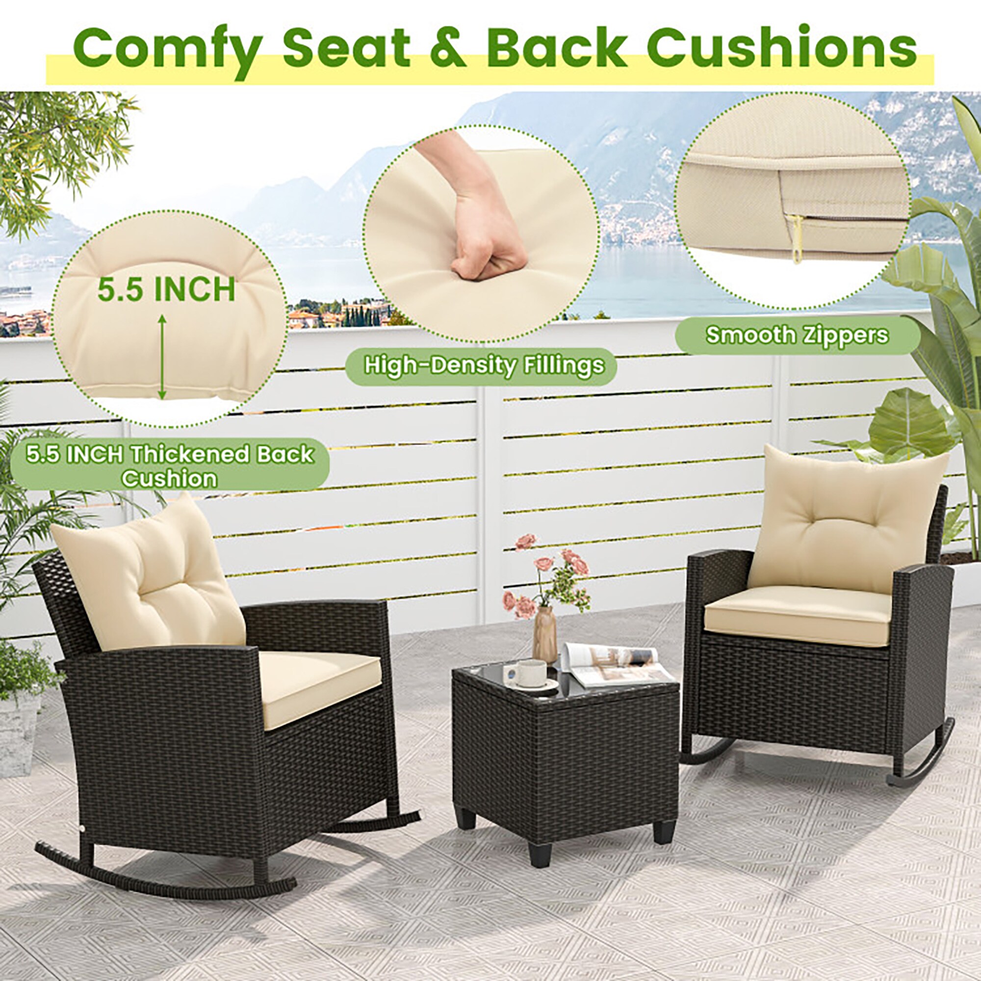 CASAINC WF-SM-KF-C01R Patio-Conversation-Sets - View #4
