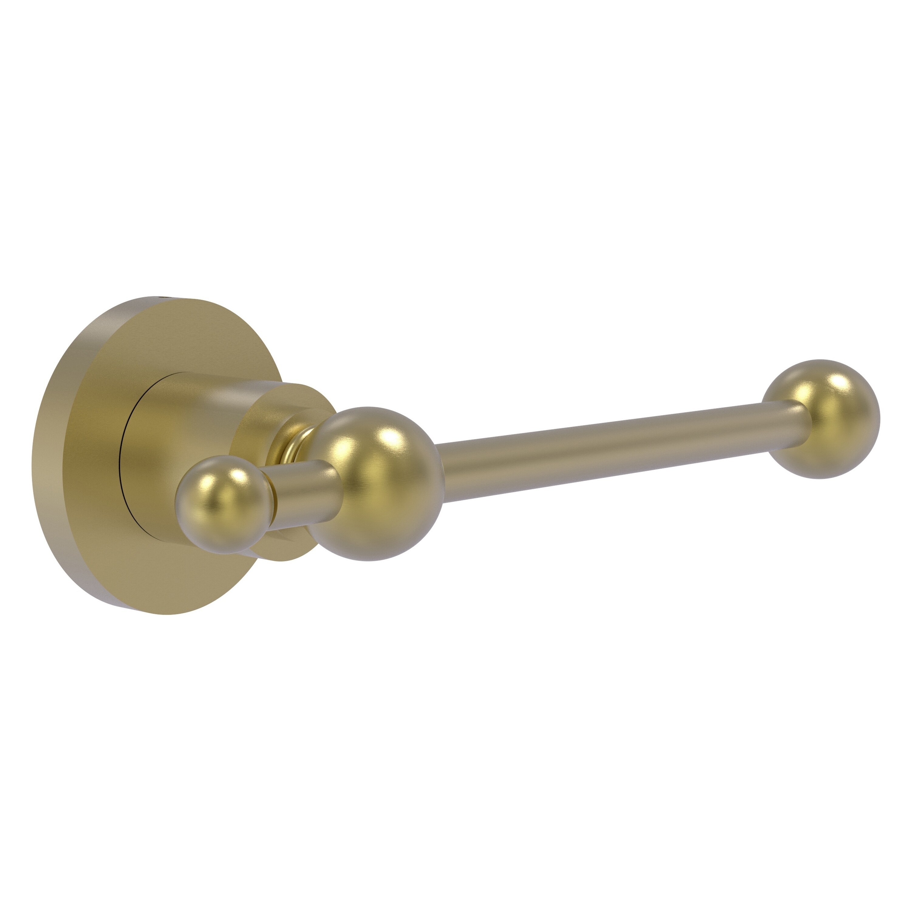 Allied Brass AP-24E-SBR Astor Place Satin Brass Wall mount Single post Toilet Paper Holder 1 -Rolls with Storage