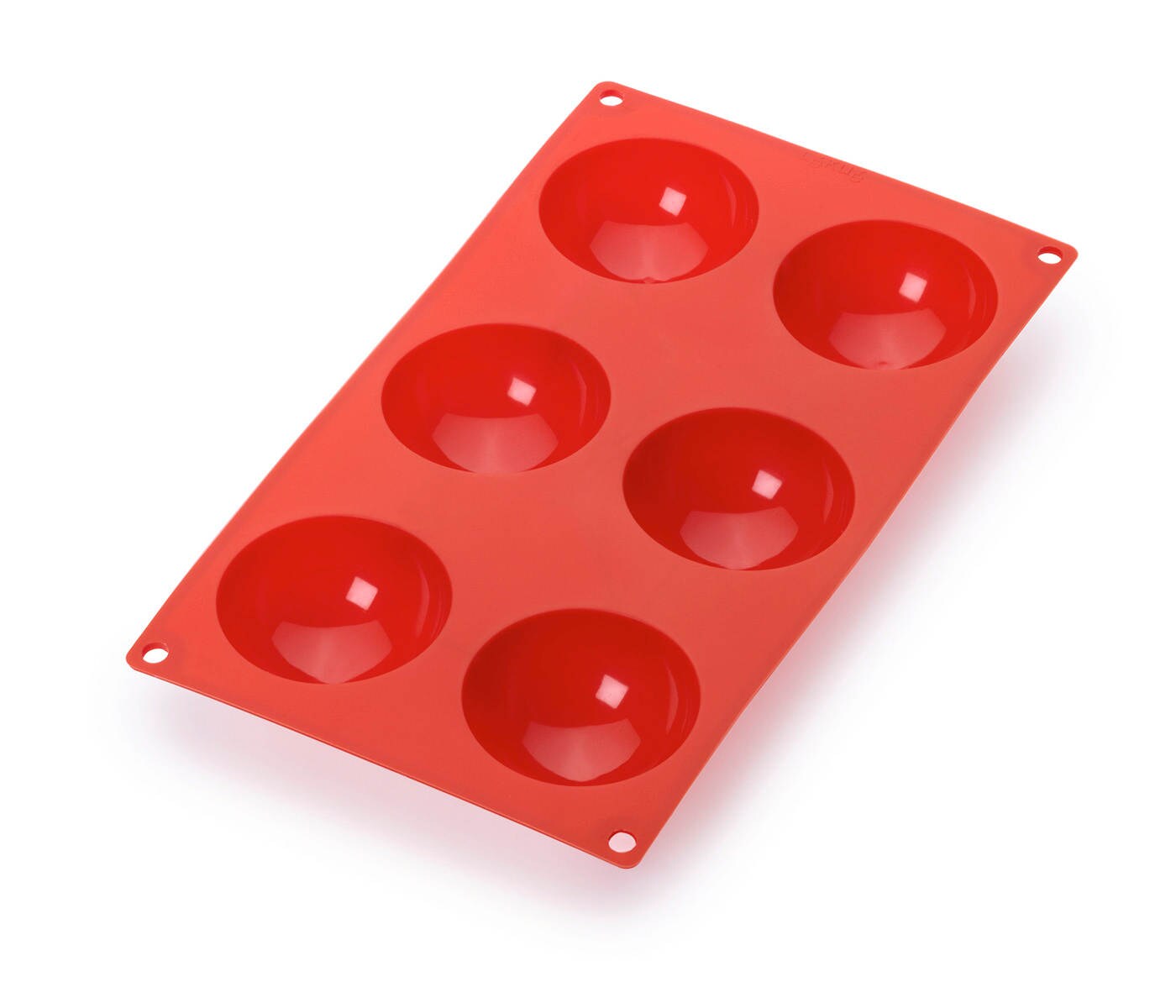 Lekue 0620206R01M022  Silicone 6 Cavity Semi Sphere Baking Mold Red