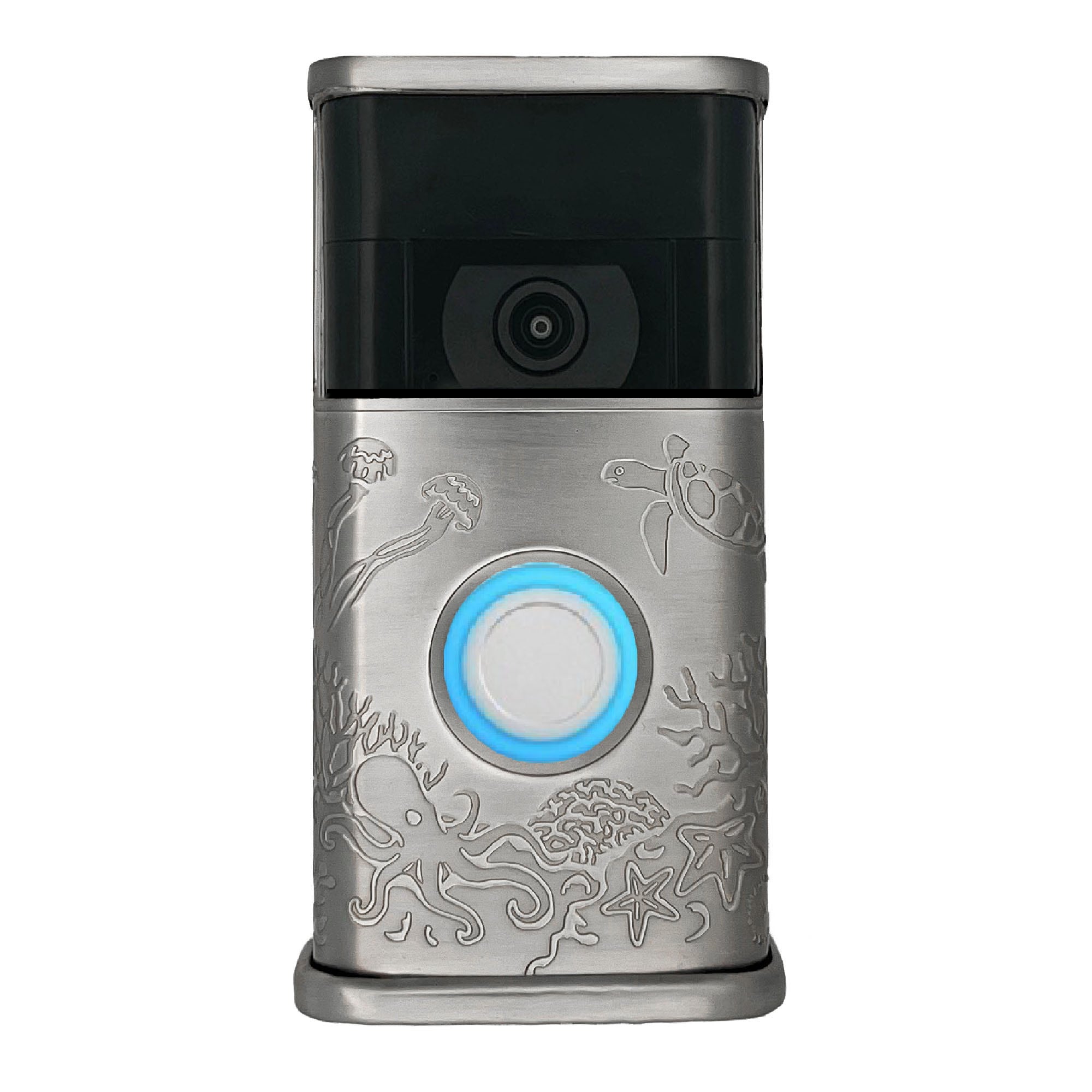 Michael Healy MHVR30063 Video Doorbell Decorative Covers (R3 Collection) Silver Doorbell skin