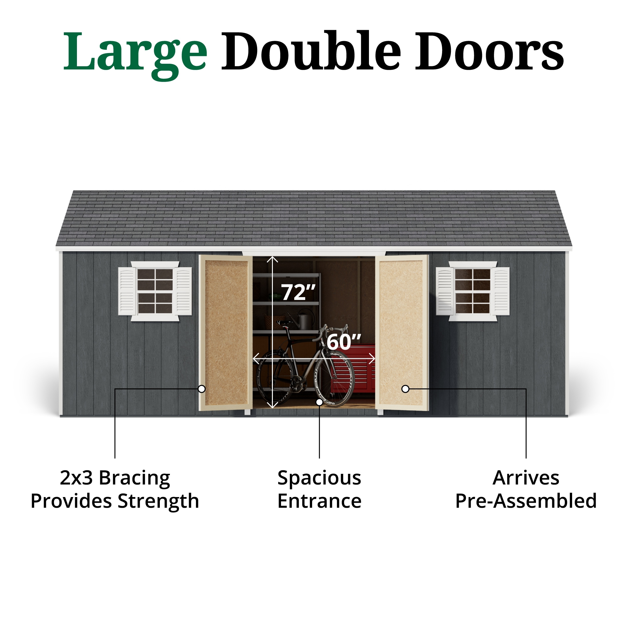 Little Cottage Co 12X20 VWS-PC-FK Wood-Storage-Buildings - View #4