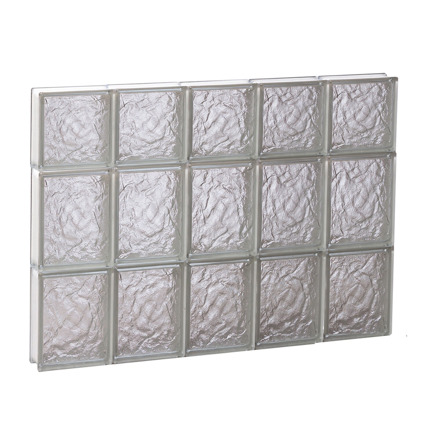 REDI2SET S3022IS Ice Glass 28-3/4-in x 21-1/4-in Frameless Replacement Glass Block Window