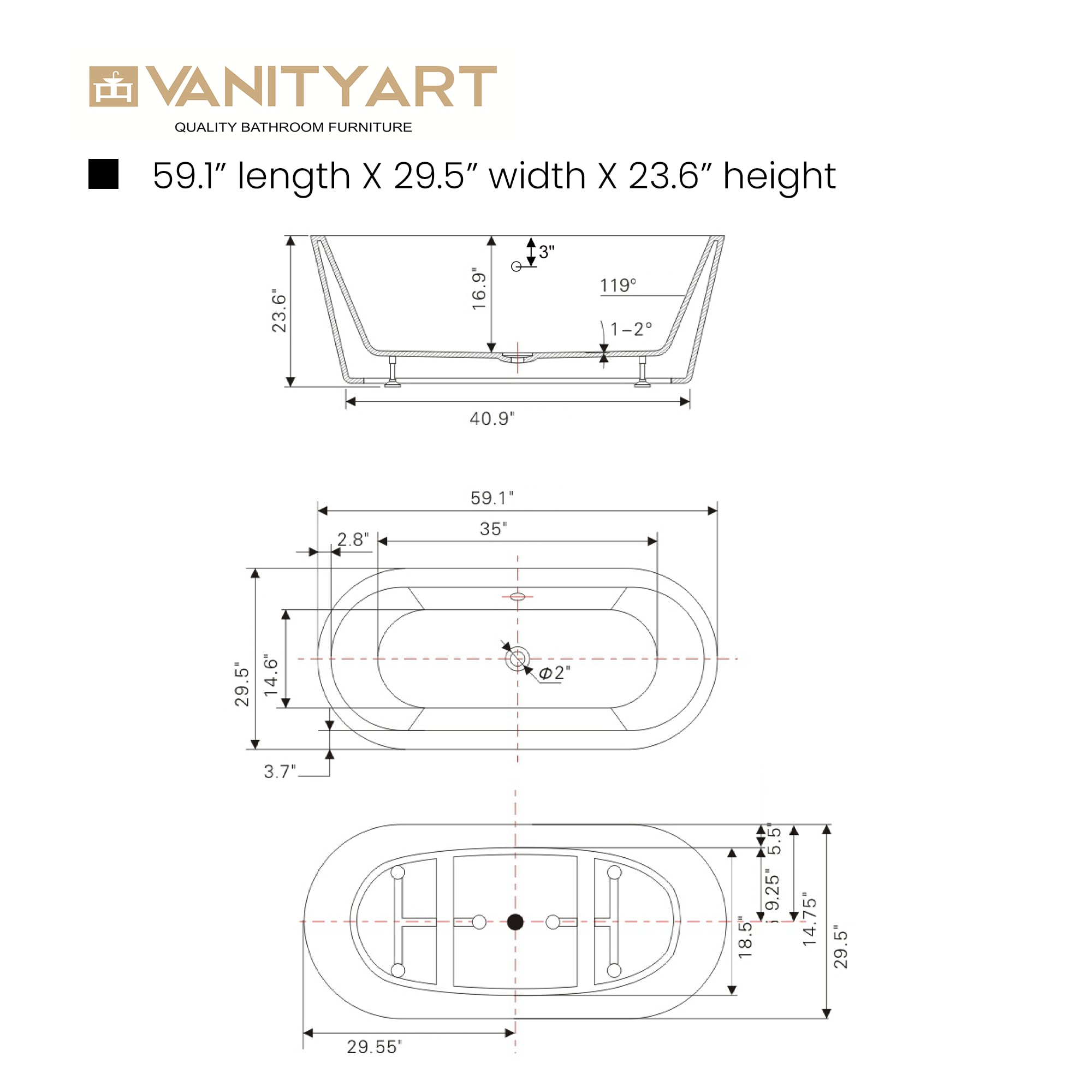 Vanity Art VA6812-S bathtubs - View #10