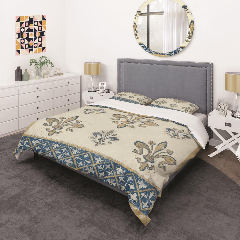 Designart BED31101-T 3 -Piece Blue Twin Duvet cover Set