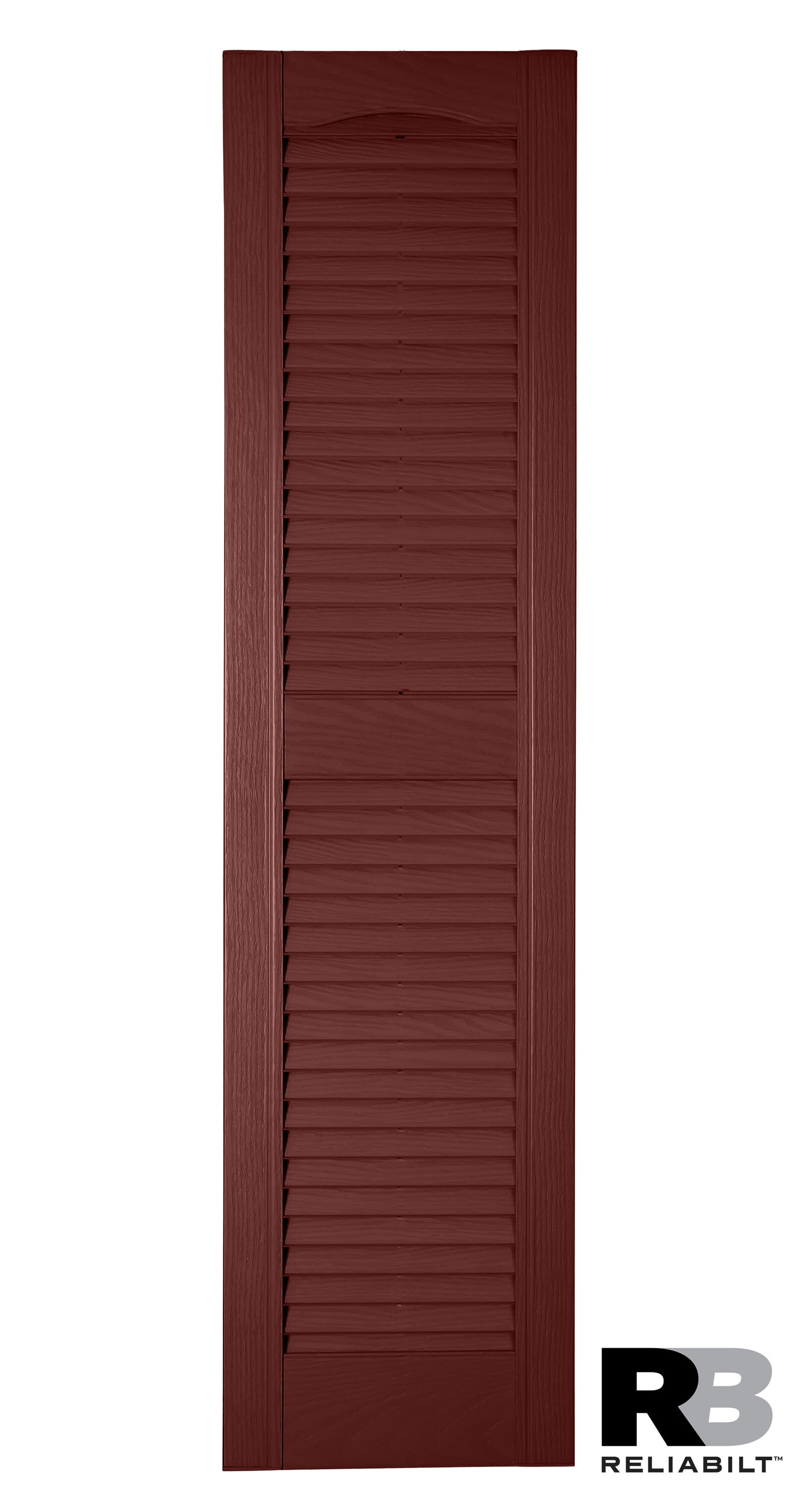 RELIABILT LVRCT1250613 12-in W x 50-in H Cranberry Polypropylene Exterior Shutters (2-Pack)