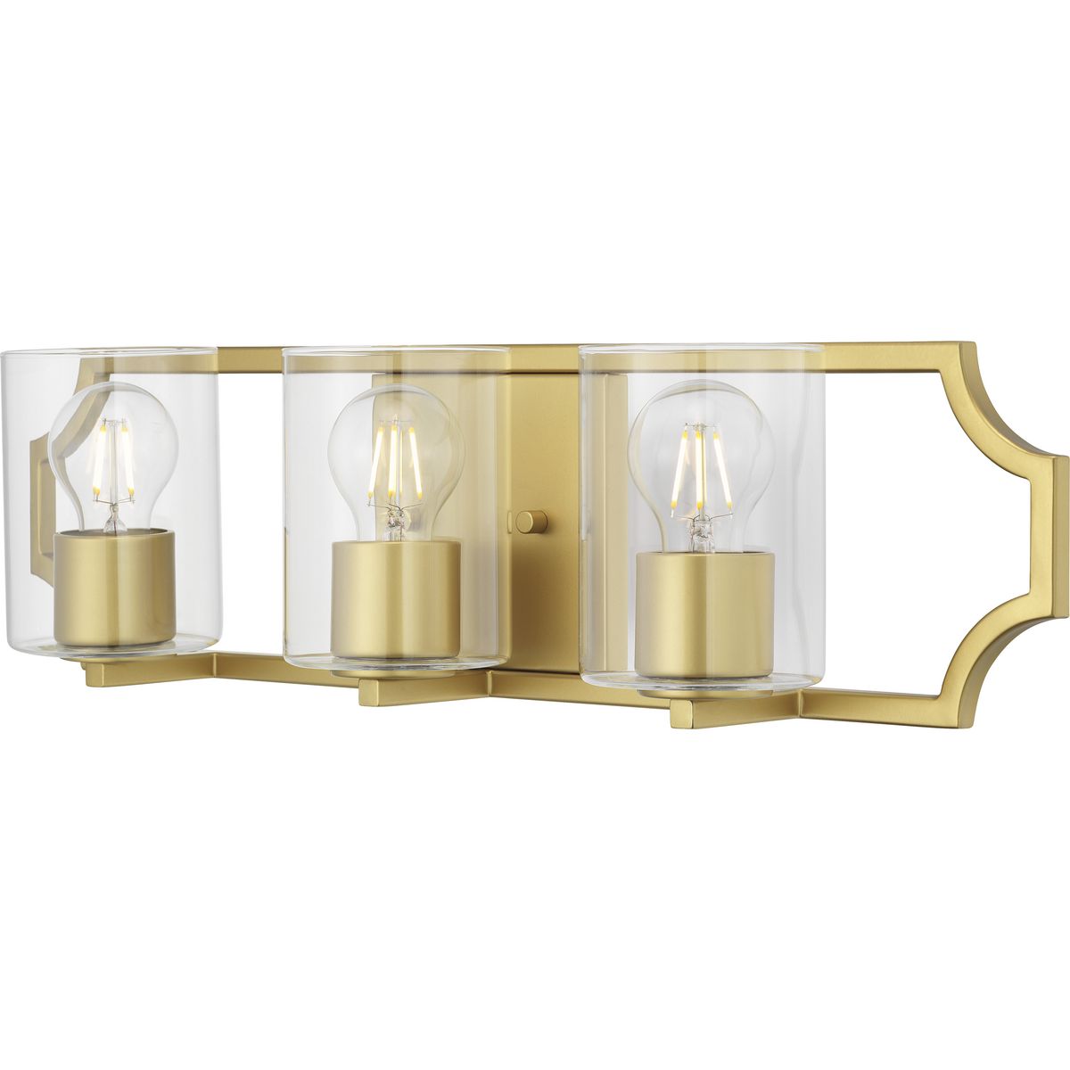 Progress Lighting Zag 3-Light Gold Modern/Contemporary Chandelier