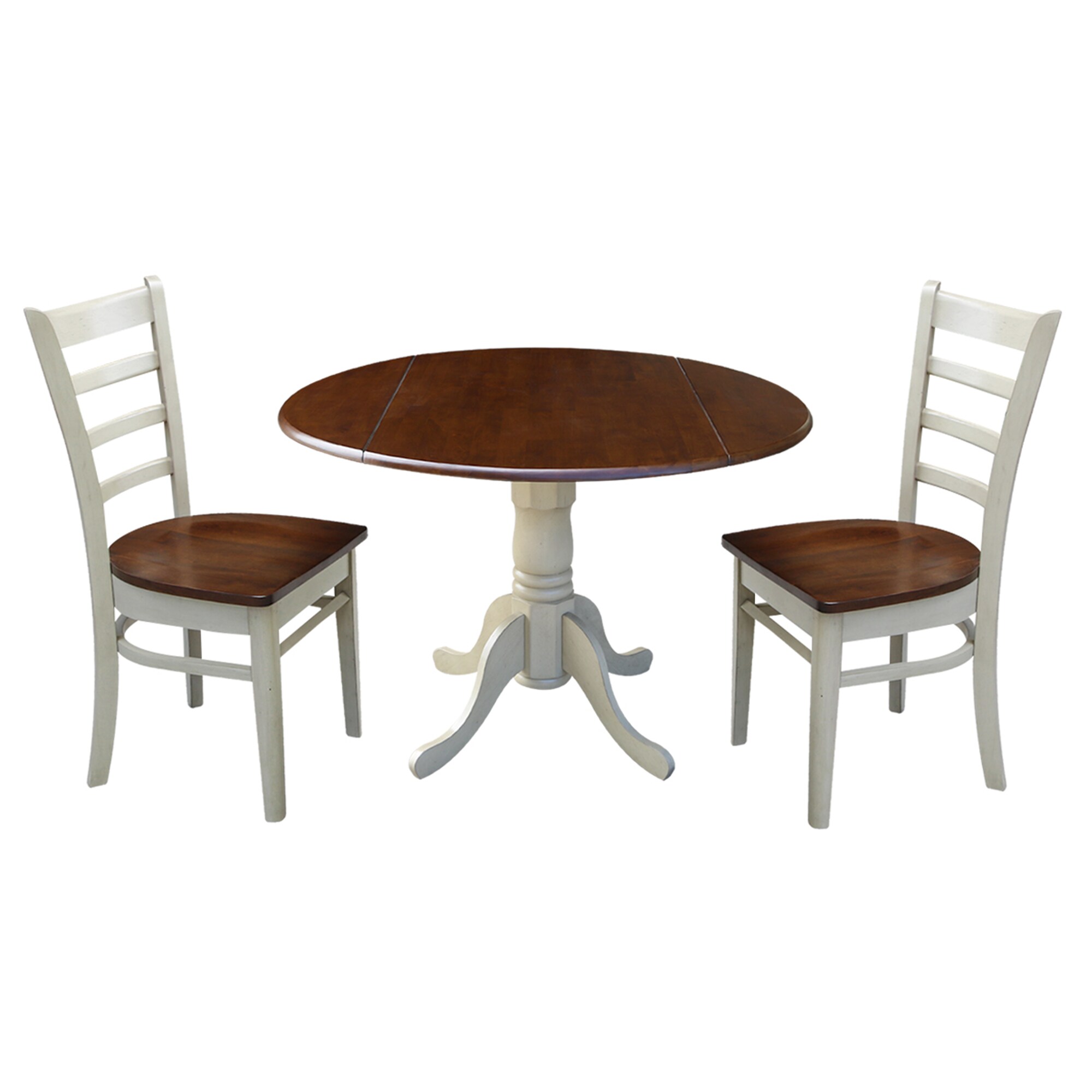 International Concepts K12-42DP-C617 Cinnamon/Espresso Casual Dining Room Set with Round Table ( Seats 4 )