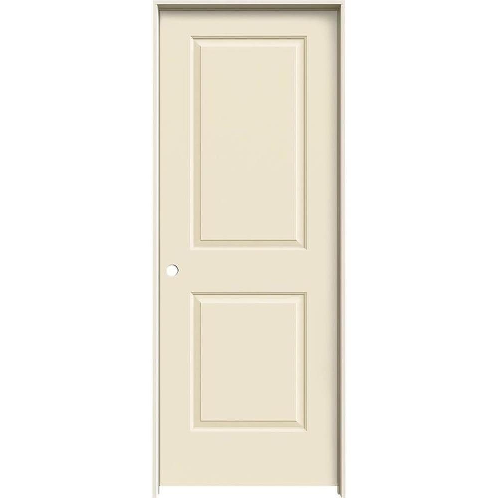 RELIABILT LO1001600 36-in x 80-in Cream-n-Sugar Hollow core 2-panel square Right hand Smooth Prefinished Molded composite Flat Jamb Single Prehung Interior Door