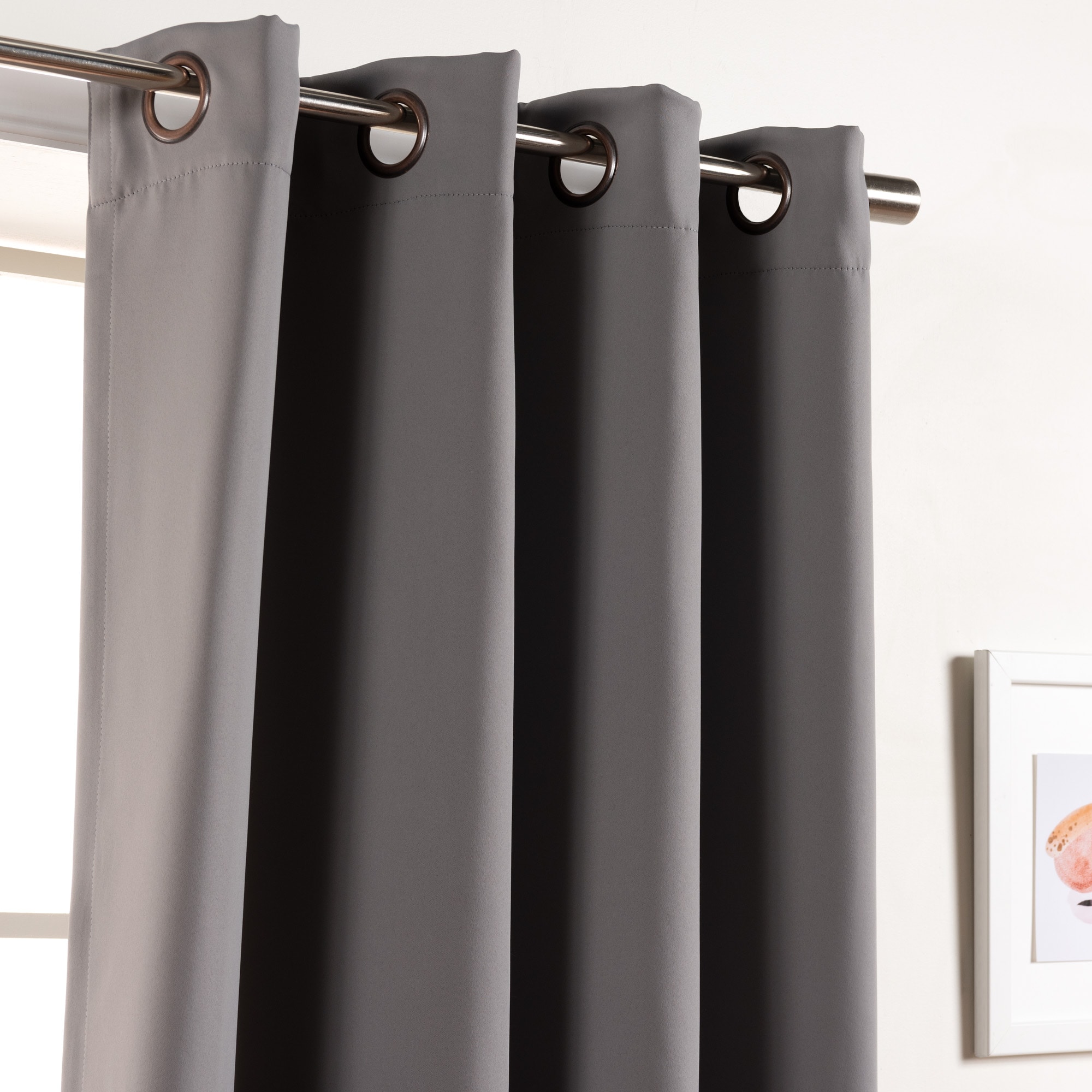 Best Home Fashion GR-WIDE-100X108-GREY curtains - View #3