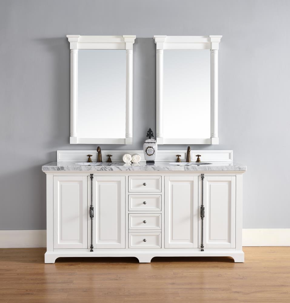 James Martin Vanities Providence 72-in Cottage White Undermount Double ...