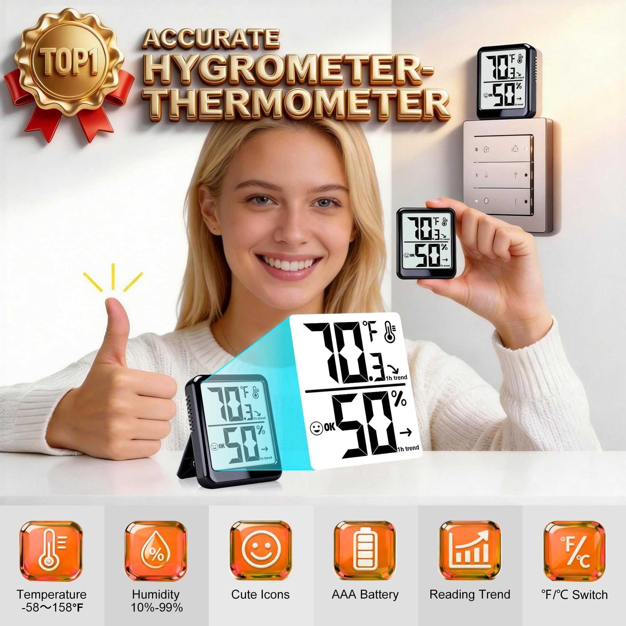 Adrinfly LAD0529D091 Digital-Weather-Stations - View #3
