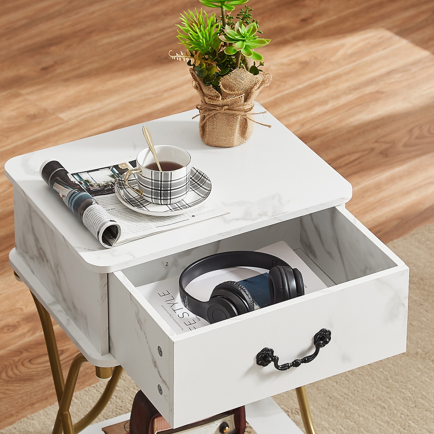 Vecelo LOE-MX-NS23-WHE nightstands - View #7
