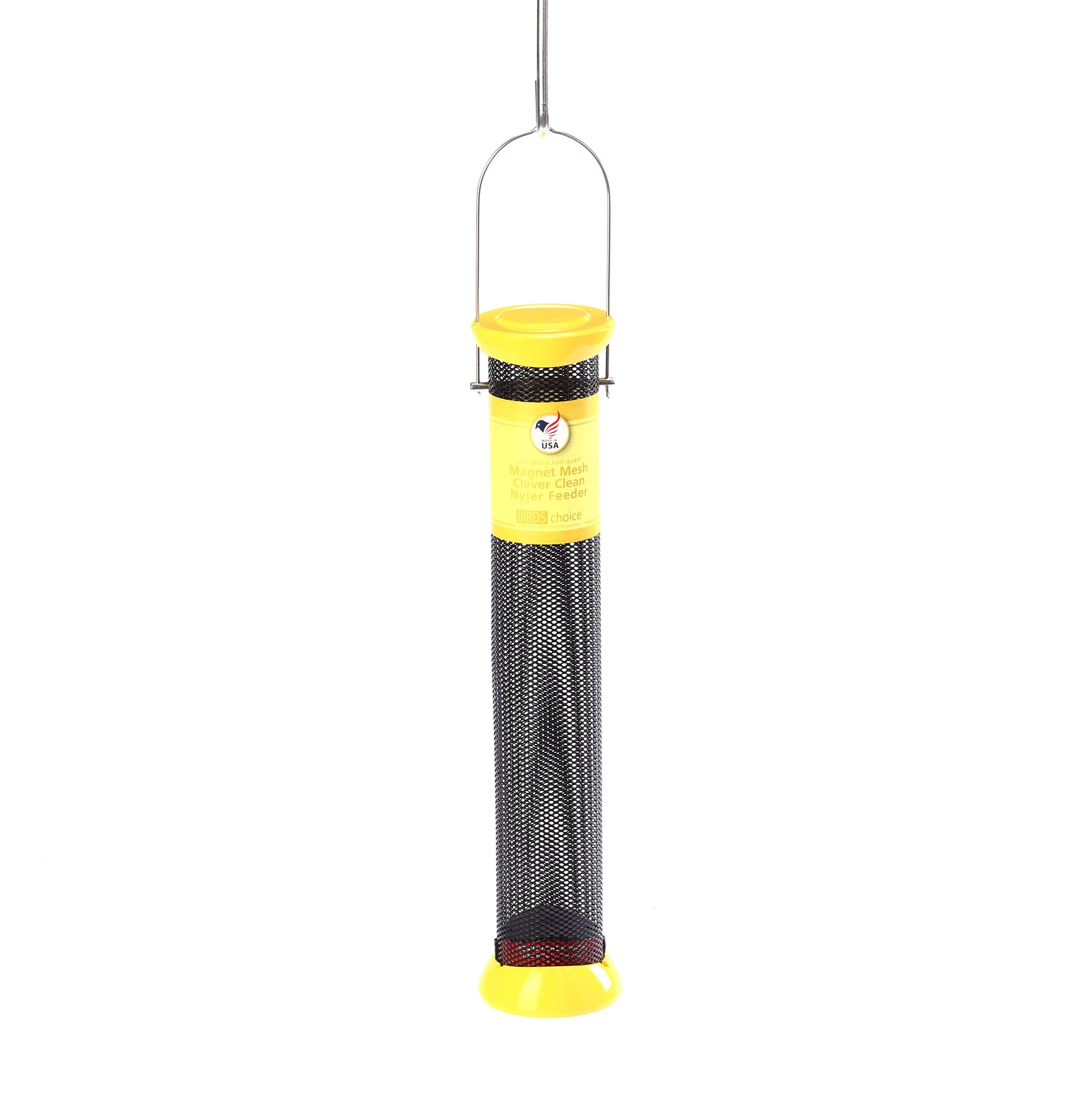 BIRDS CHOICE XCC18 Magnet Mesh Clever Clean Nyjer 18 Steel Hanging Finch sock Bird feeder - 2-lb