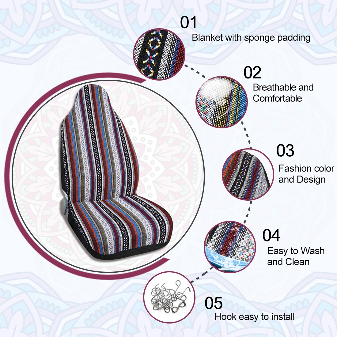Unique Bargains S25112102UX1814 Car-Seat-Covers - View #3