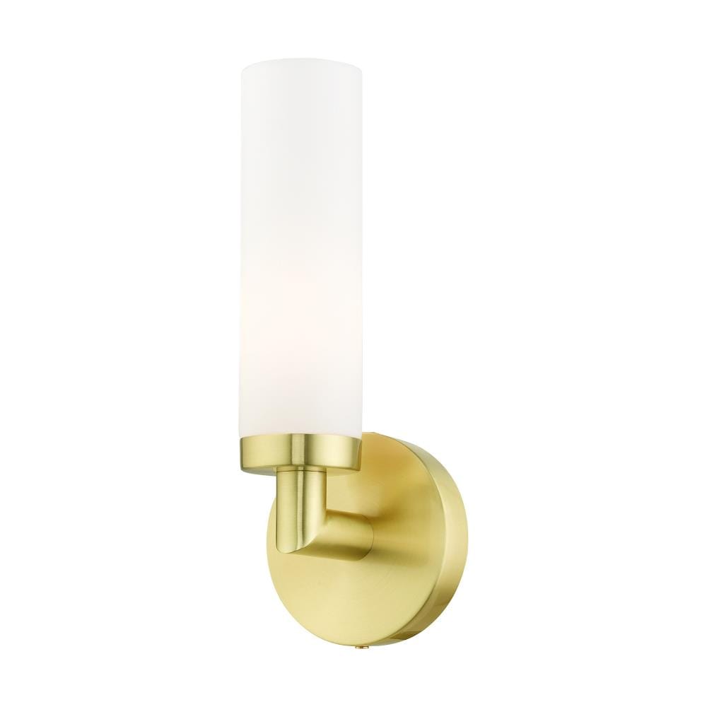 Aero Satin Brass Direct Wired 11" Modern Wall Sconce