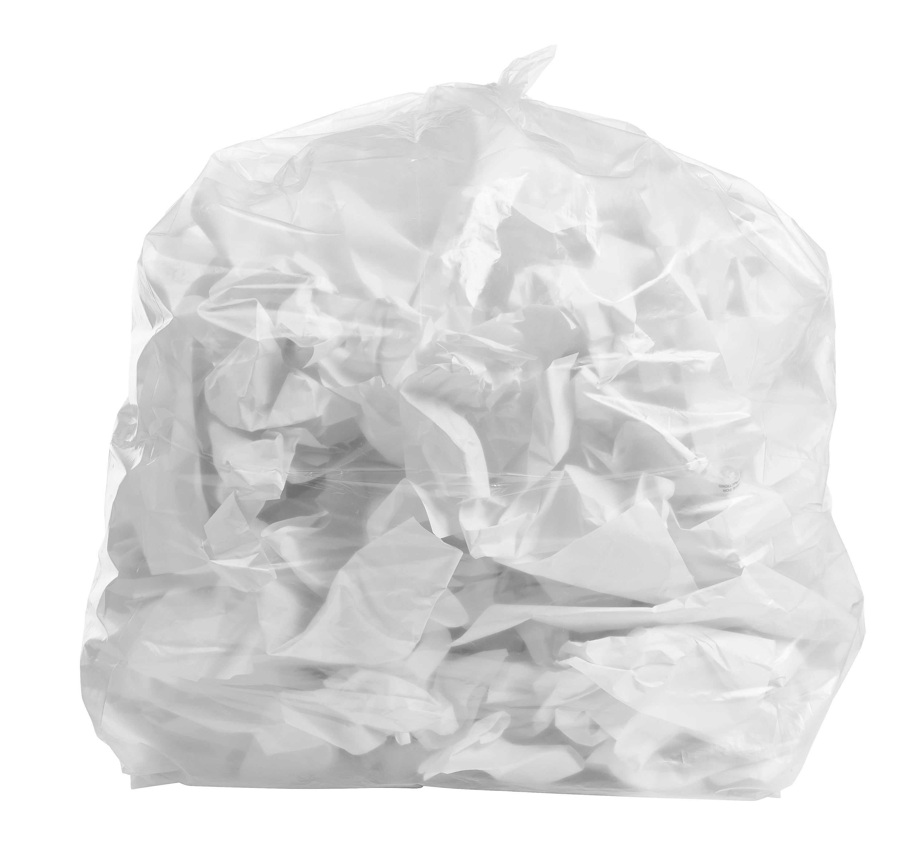 PlasticMill 100 Gallon Garbage Bags: Clear, 1.3 mil, 67x79, 10 Bags.