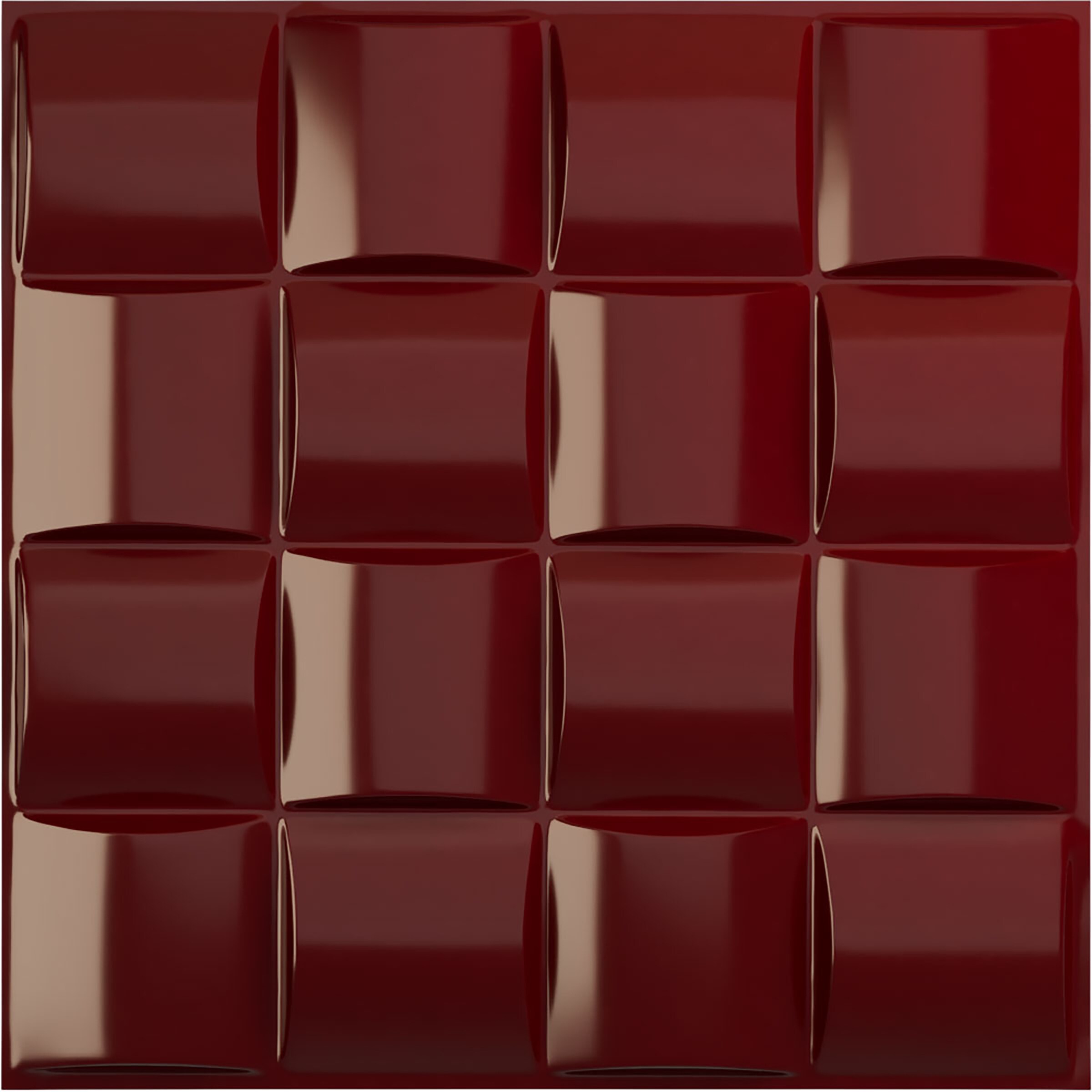 Ekena Millwork WP20X20BAHML-CASE-12 19-5/8-in x 19-5/8-in Embossed Gloss Merlot PVC Wall Panel 12 -Pack