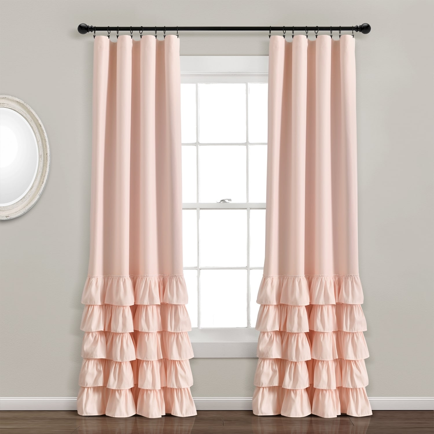 Lush Decor 84 In Blush Blackout Standard Lined Rod Pocket Single Curtain Panel The Curtains Ds Department At Lowes Com