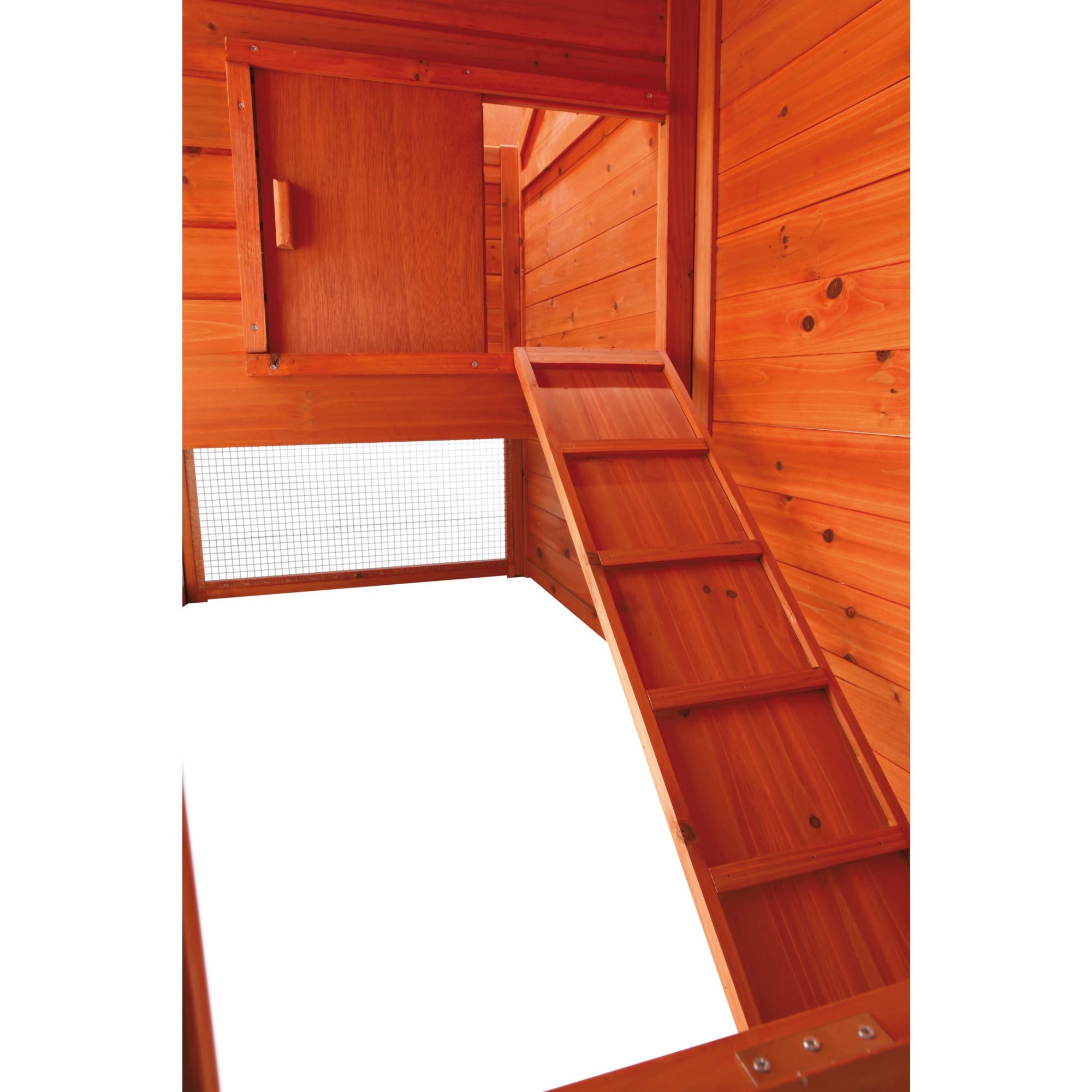 Weatherproof Glazed Pine 2-Story Outdoor Chicken Coop