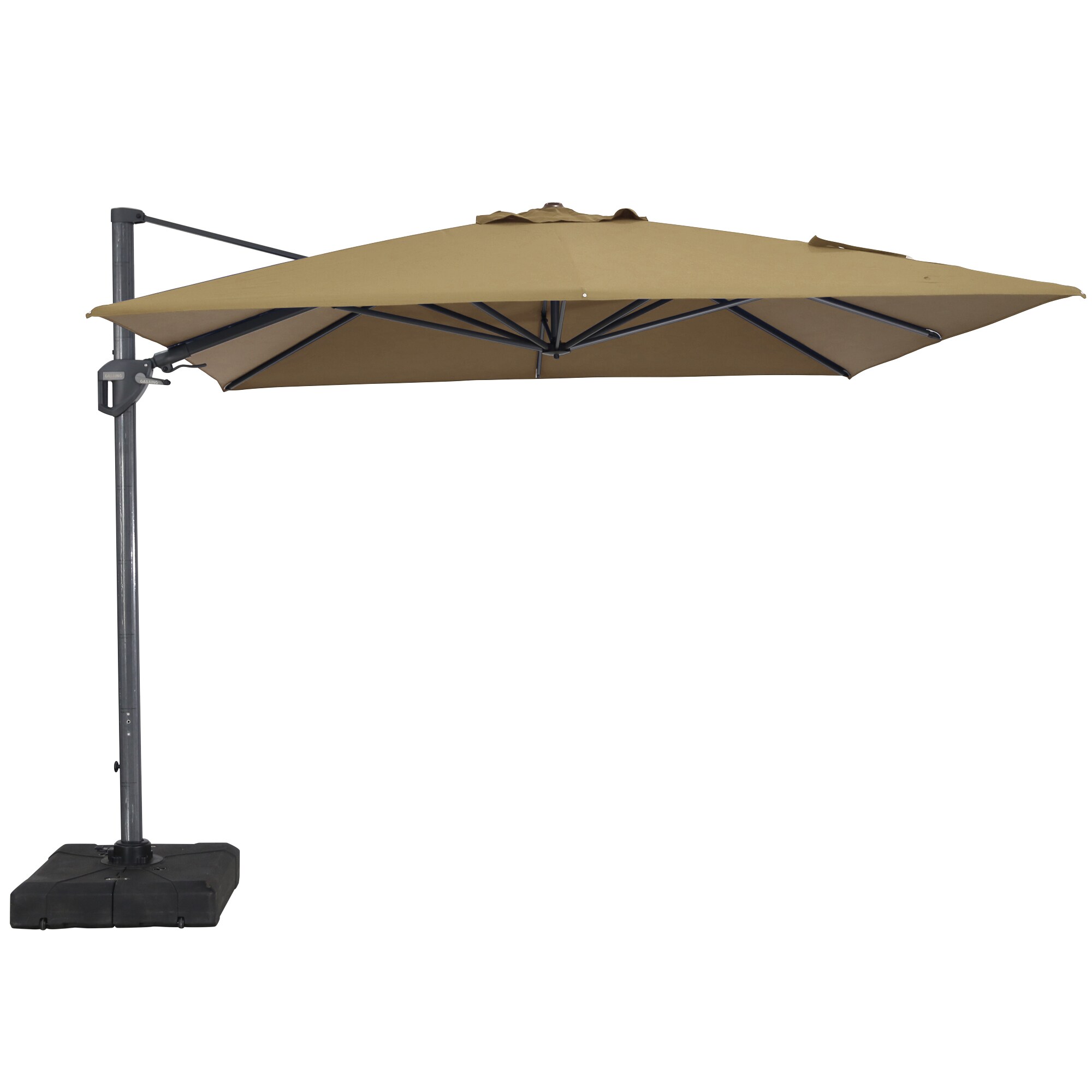 CASAINC 11-ft Beige Cantilever Patio Umbrella in the Patio Umbrellas ...