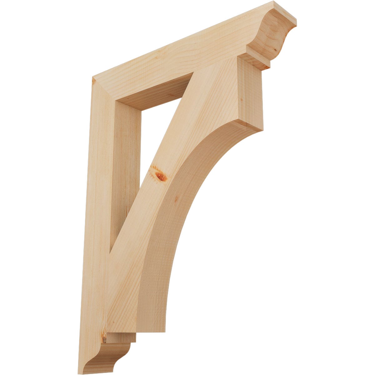 Ekena Millwork BKT04X24X32WTL01SDF Westlake traditional smooth 3-1/2-in x 24-in x 32-in Douglas fir Brown Wood Standard bracket