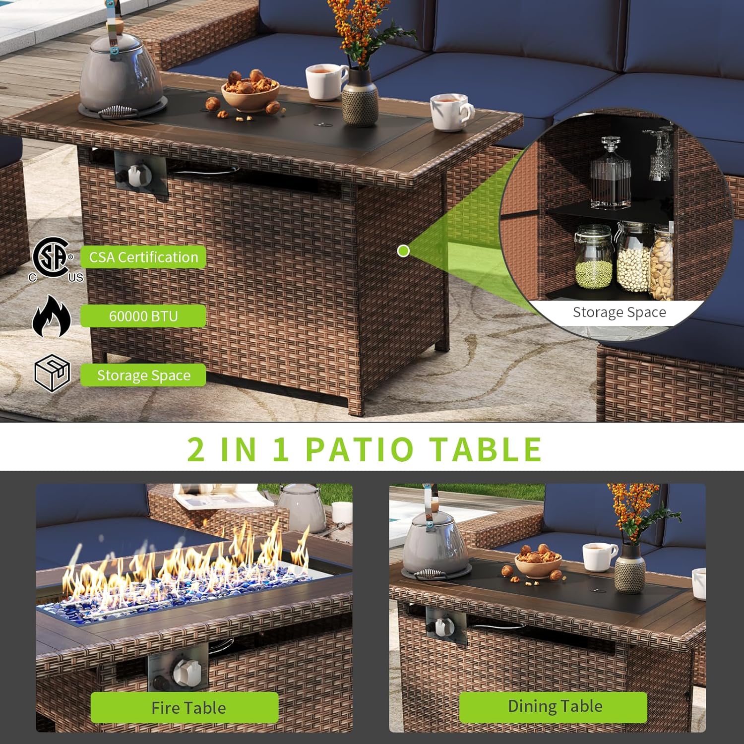 AOXUN G12039BG2AB+026BR-13 Patio-Conversation-Sets - View #4