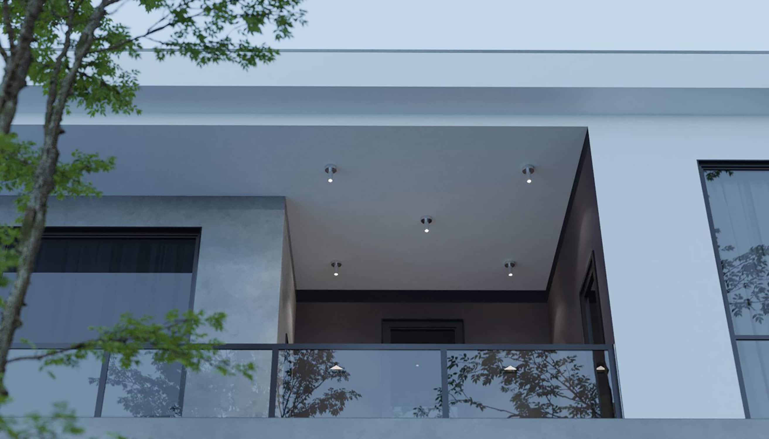 Beverly Satin Nickel LED Outdoor Flush Mount Light