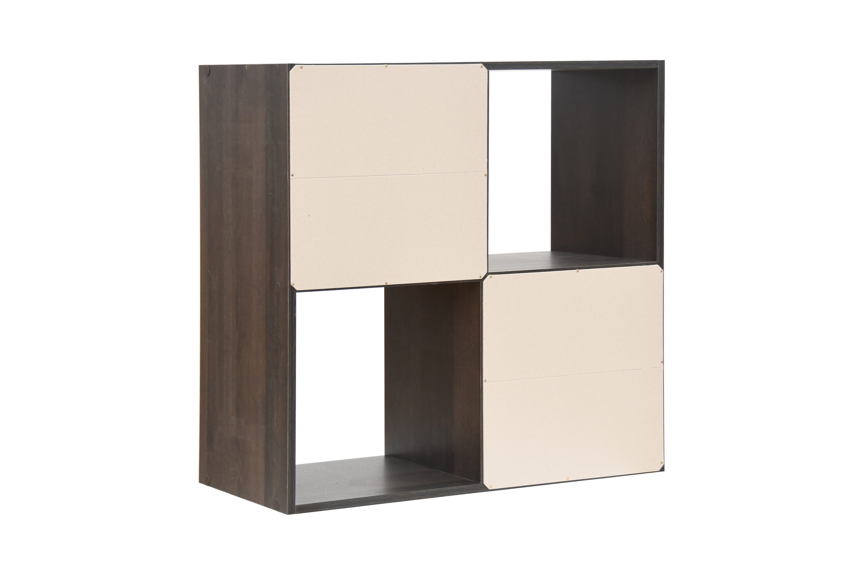 Style Selections 35.88-in H x 24.13-in W x 11.63-in D Dark Chocolate Stackable Wood Laminate 6 Cube Organizer in Brown | CL22-11ST6-ES