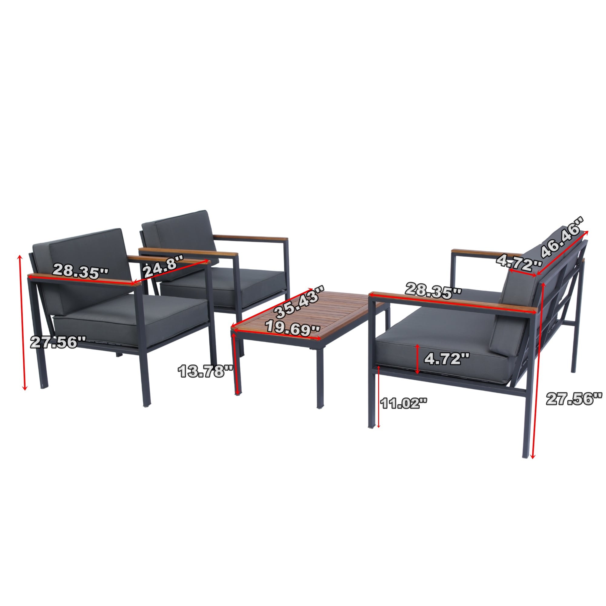ModernLuxe L-W329S00036 Patio-Conversation-Sets - View #3