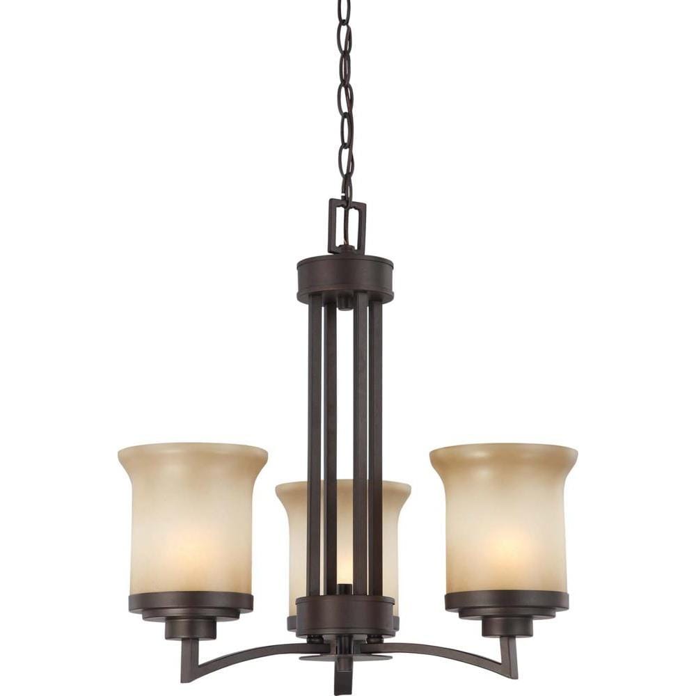  LW4124 Harmony 1-Light Dark Chocolate Bronze Transitional Dry Rated Chandelier
