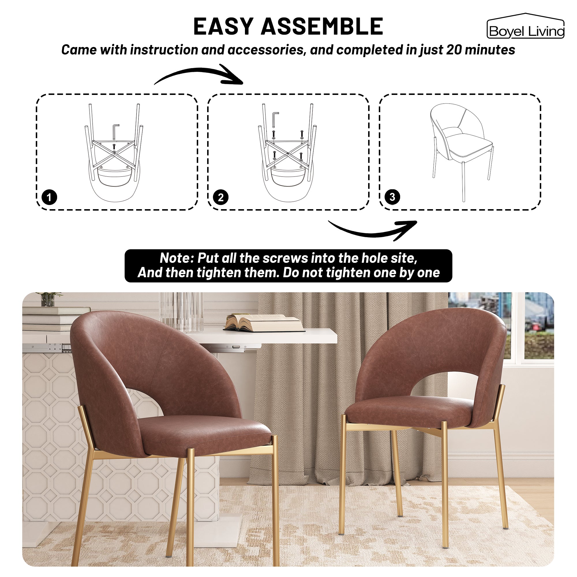 Boyel Living BLDC2433RE Dining-Chairs - View #7