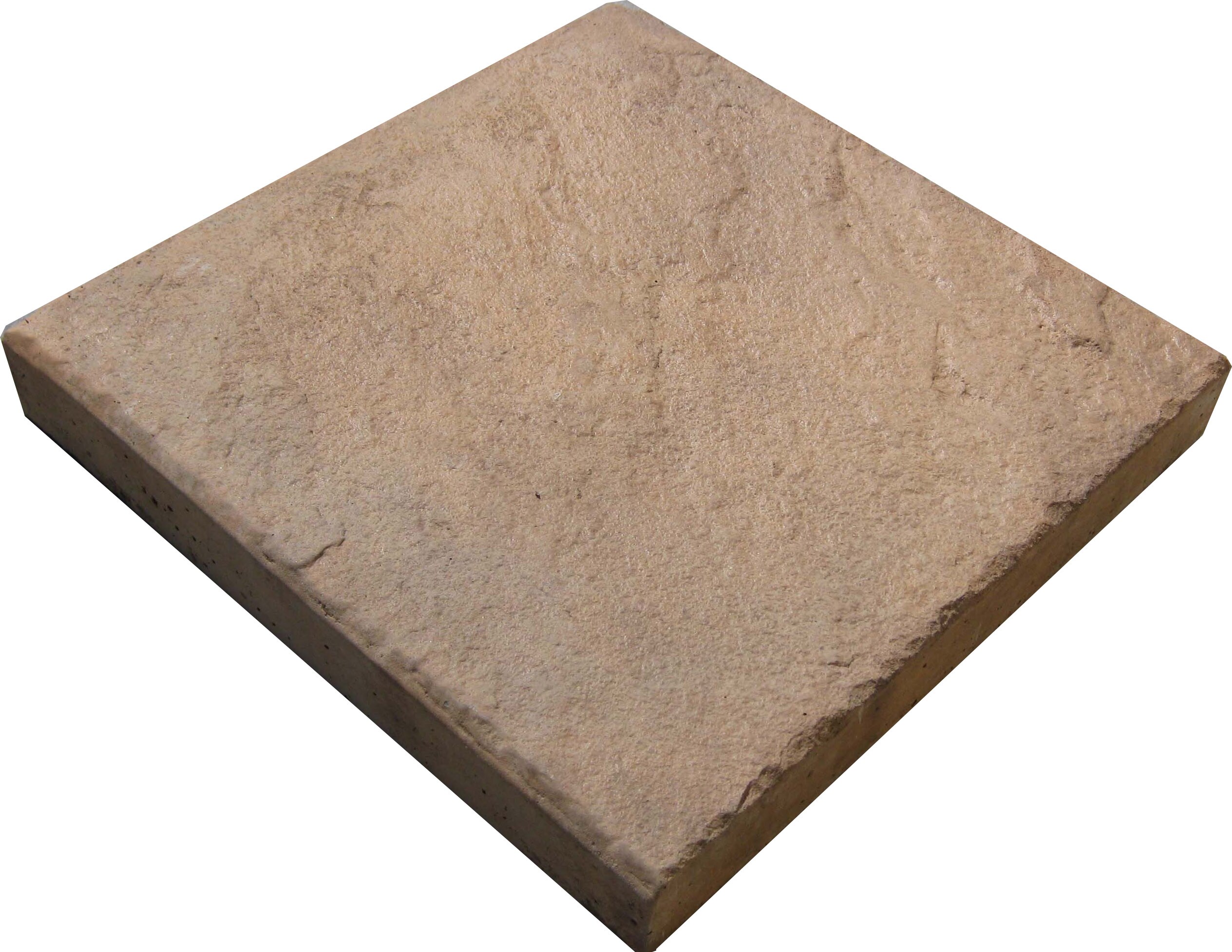  1212011 12-in L x 12-in W x 2-in H Square Dark Buff Concrete Patio Stone