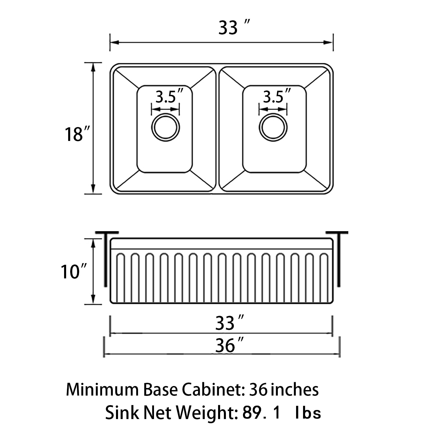 Sinber F3318D-OLR Kitchen-Sinks - View #8