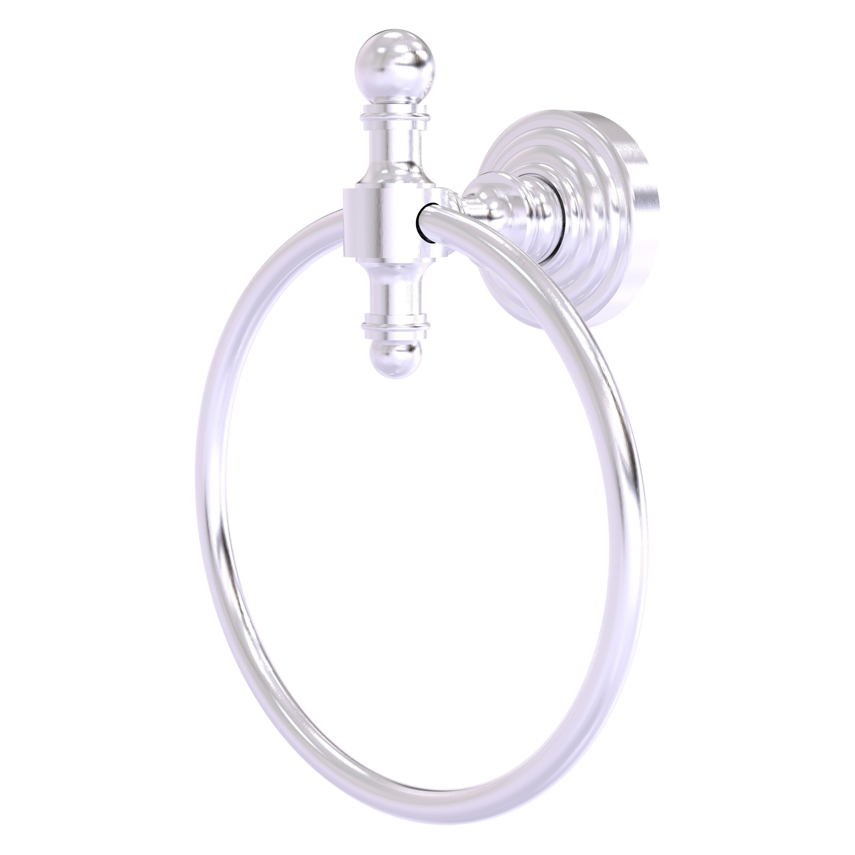 Allied Brass RW-16-SCH Retro Wave Satin Chrome Wall mount Single Towel Ring