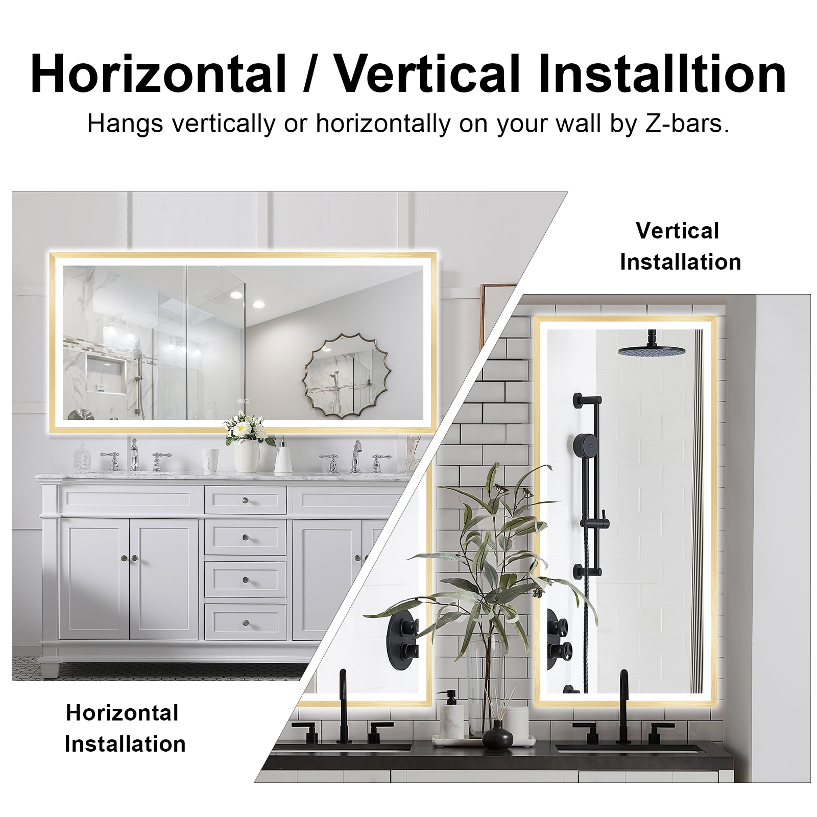 Forclover MRE-6F6028GD Framed-Bath-Mirrors - View #9