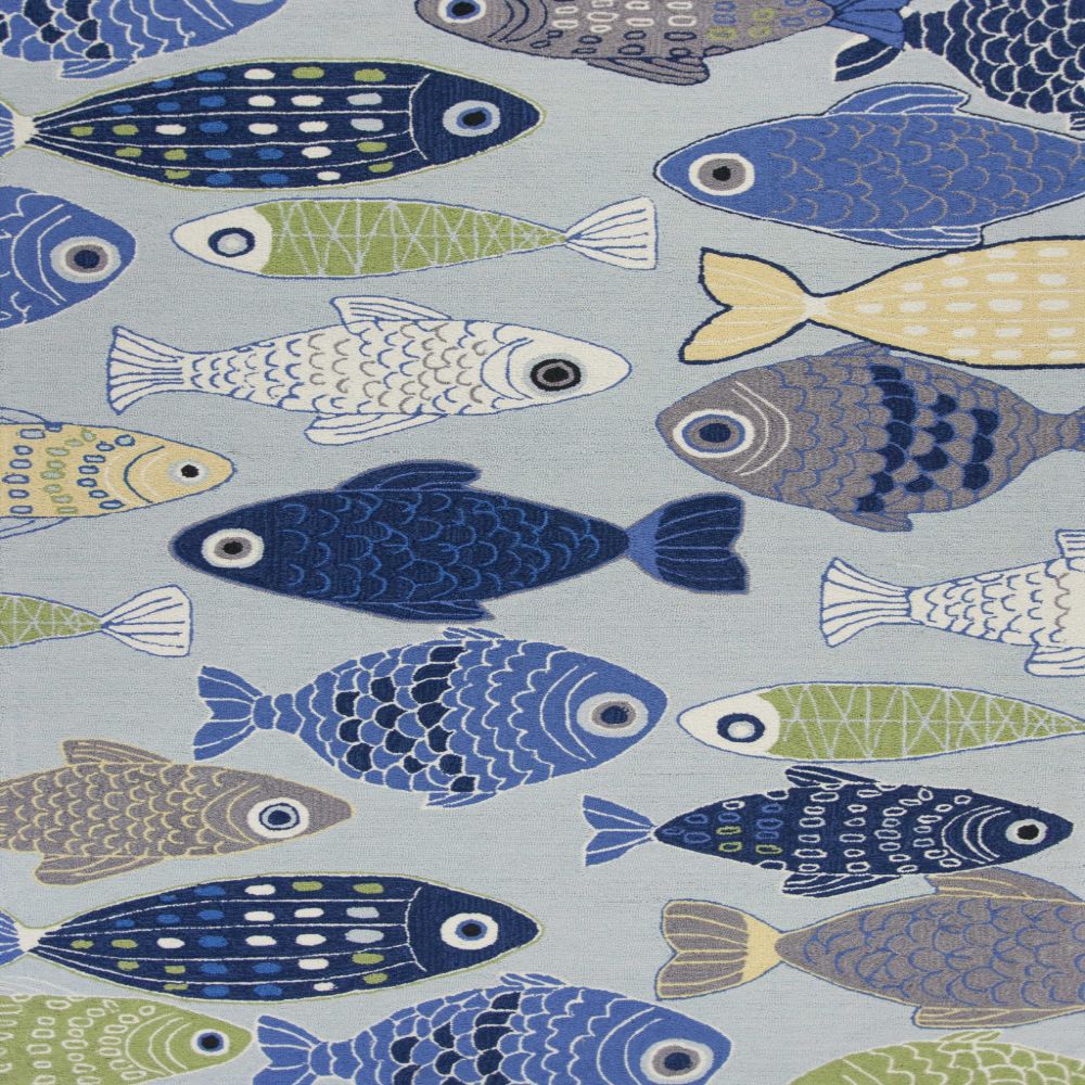 HomeRoots 353937 Bernadette 3 X 5 (ft) Blue and Ivory Indoor Animal Print Area Rug